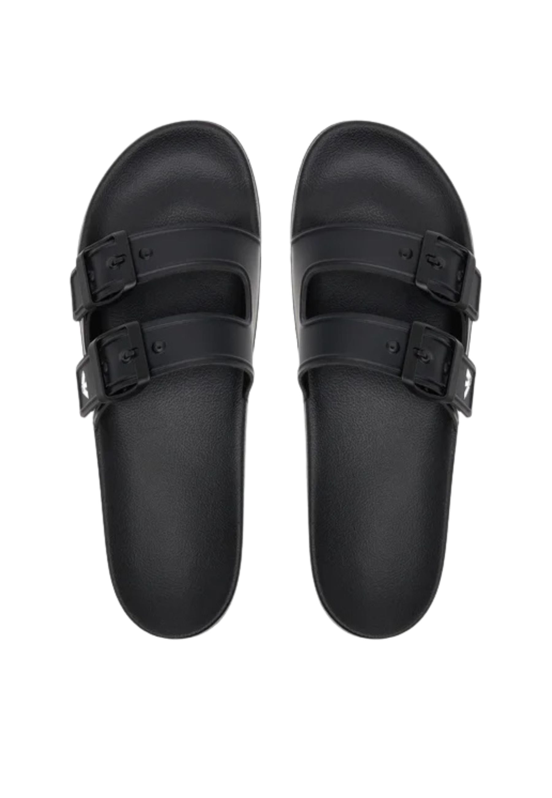 Emporio Armani - Sandali slide doppia fascia con fibbie 