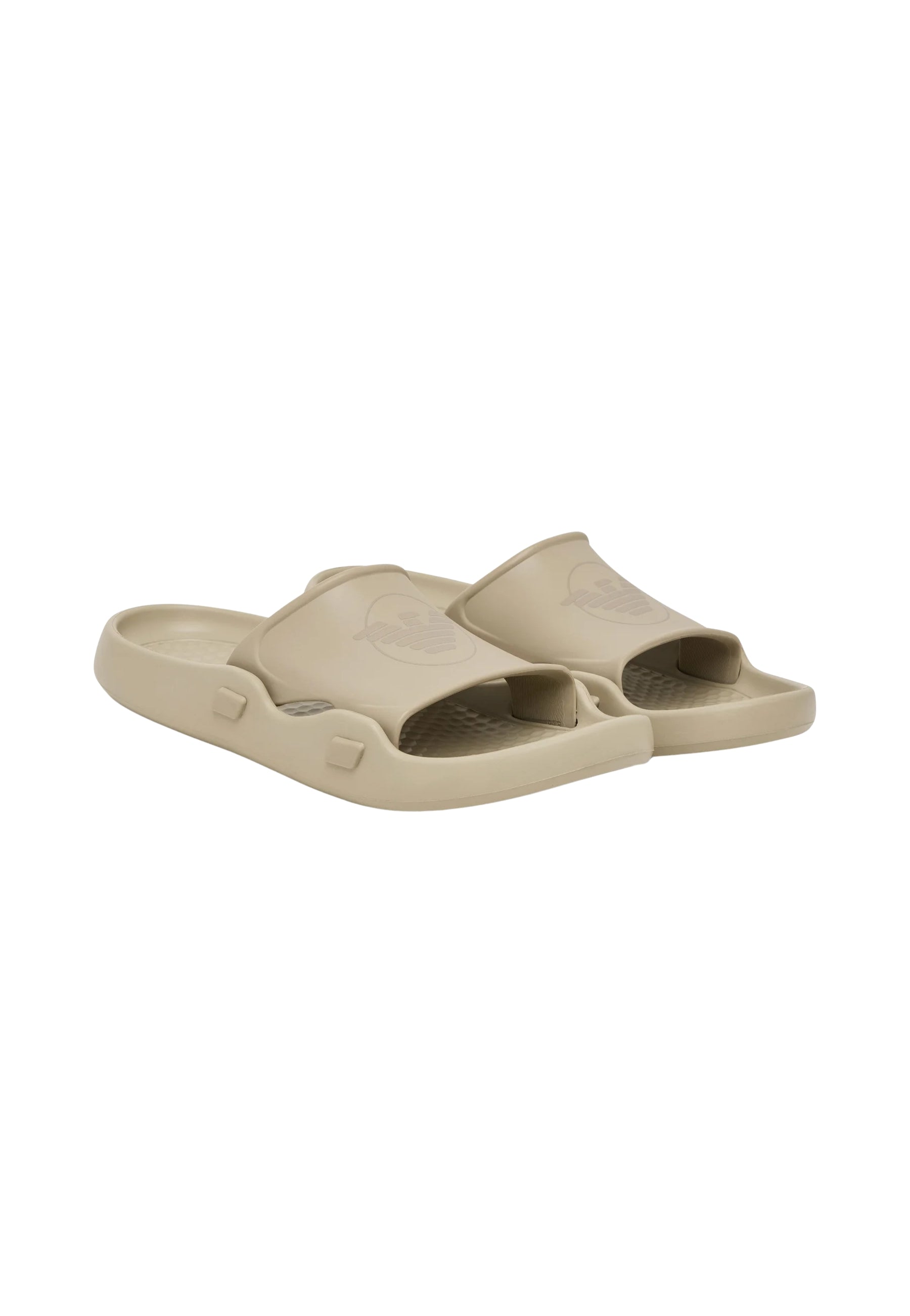 Emporio Armani Sliders Sagomate con Aquila - Beige 