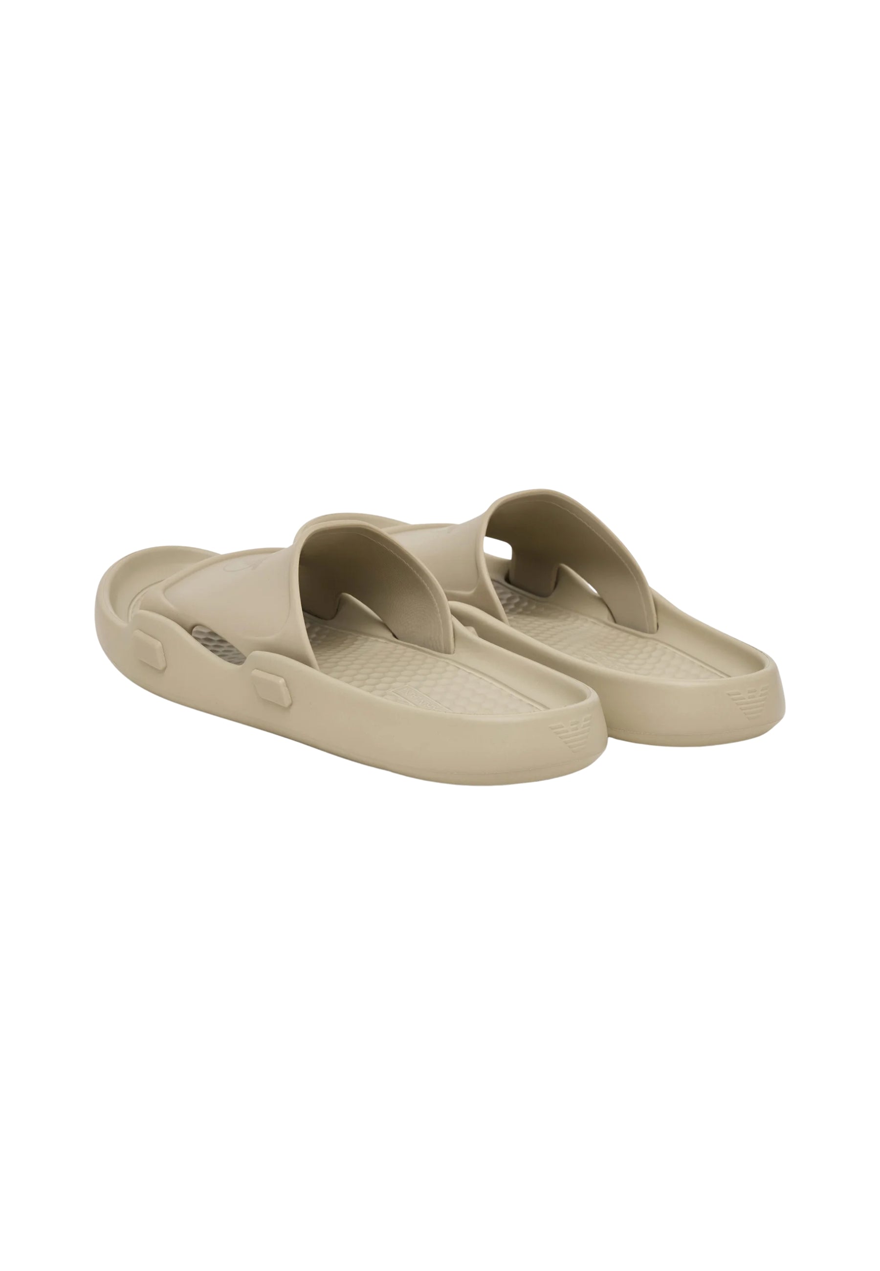 Emporio Armani Sliders Sagomate con Aquila - Beige 