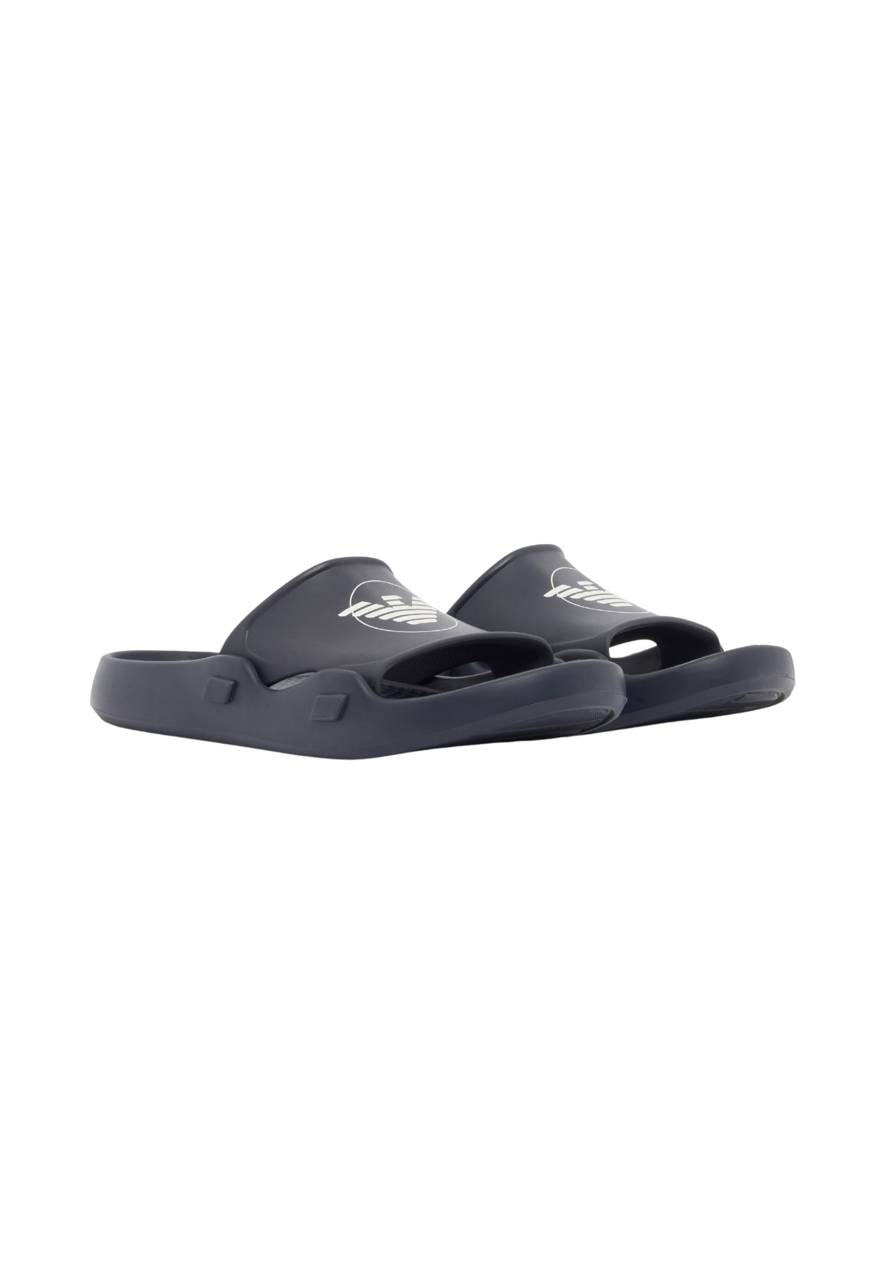 Emporio Armani Sliders Sagomate con Aquila - Blu 