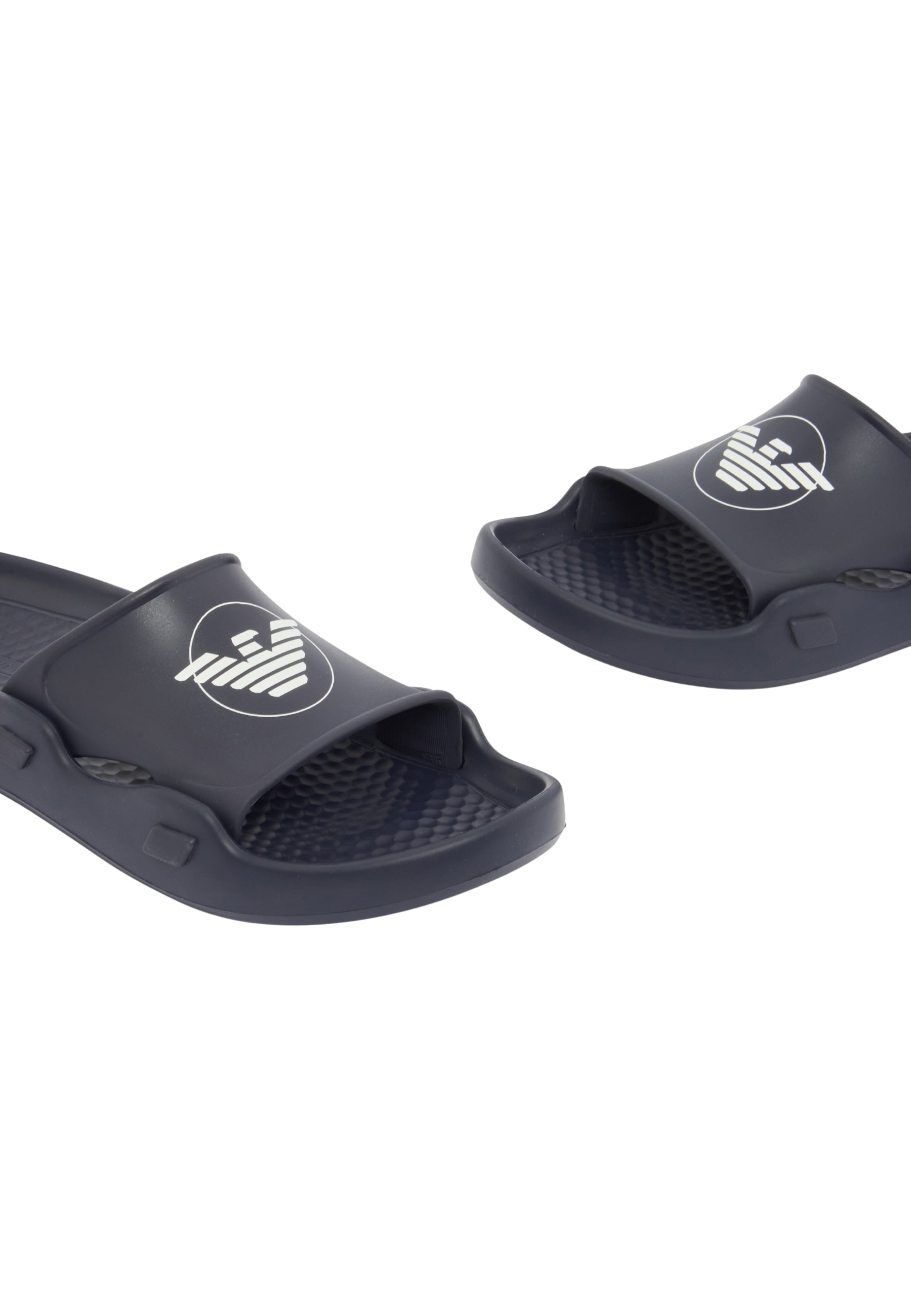 Emporio Armani Sliders Sagomate con Aquila - Blu 