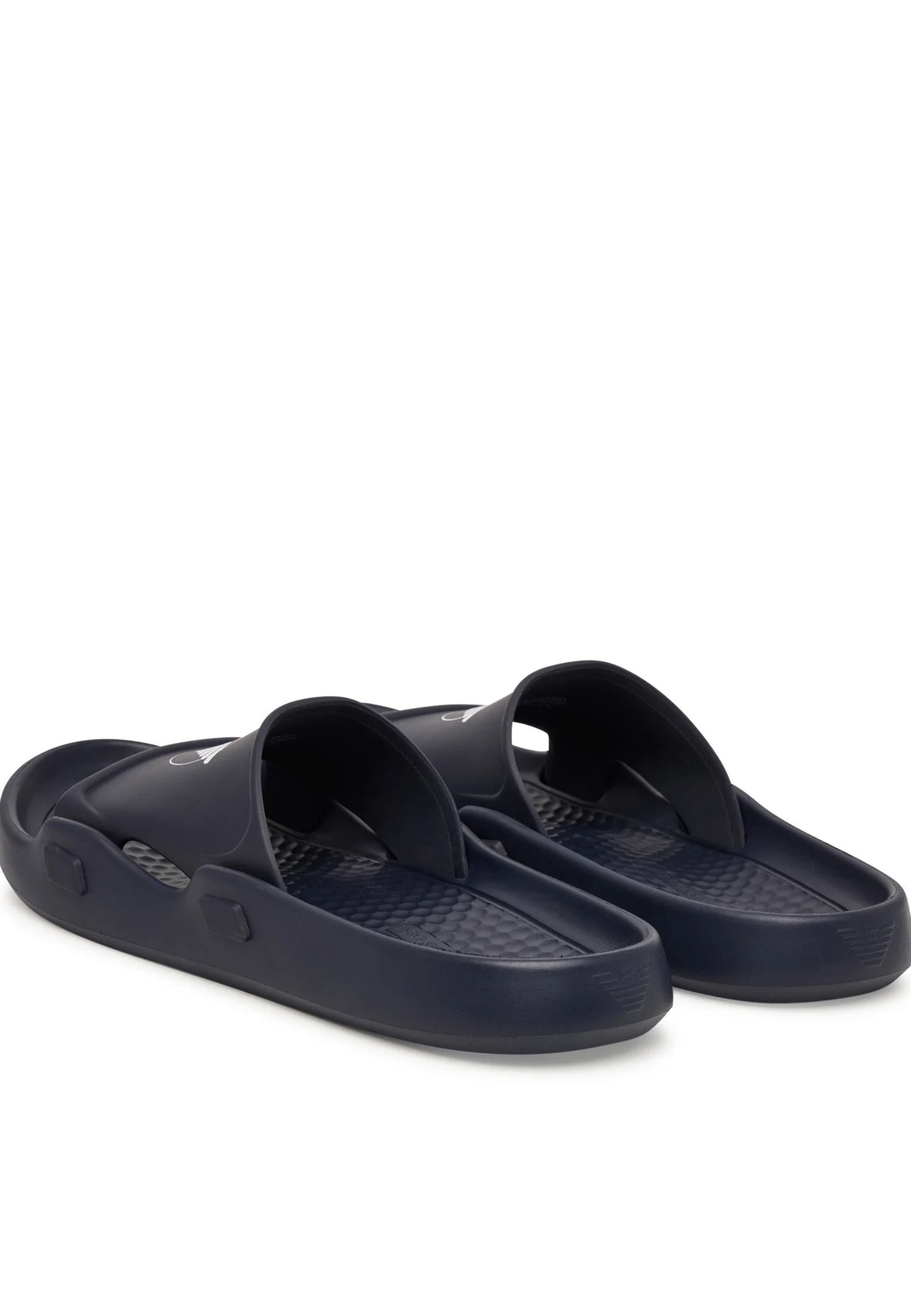 Emporio Armani Sliders Sagomate con Aquila - Nero 