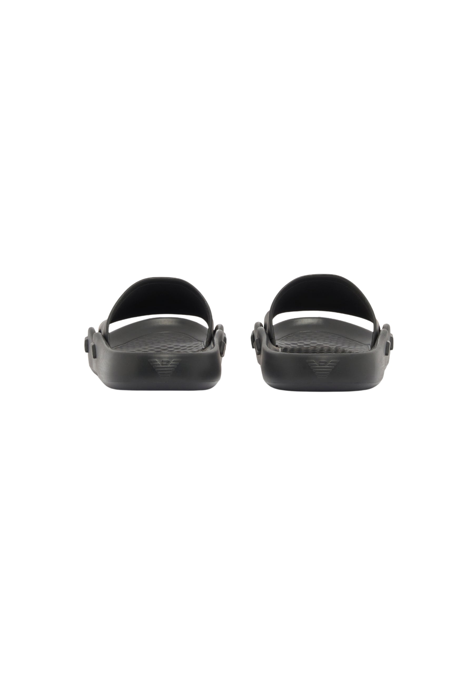 Emporio Armani Sliders Sagomate con Aquila - Nero 