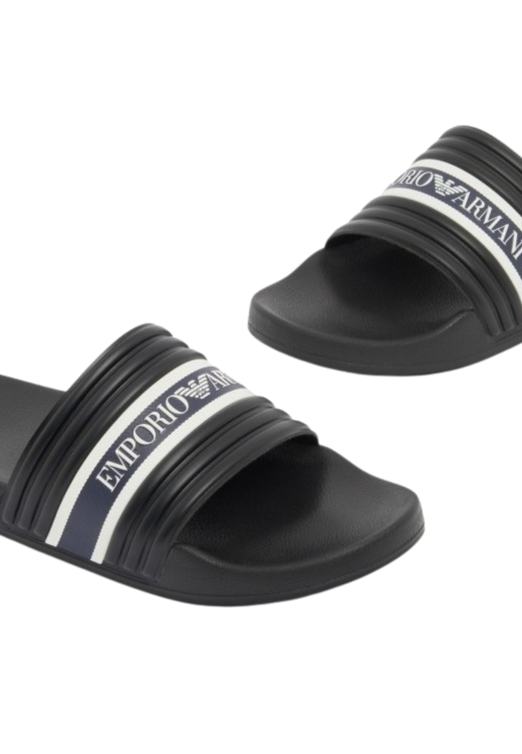 Emporio Armani Sliders Logotape in PVC 