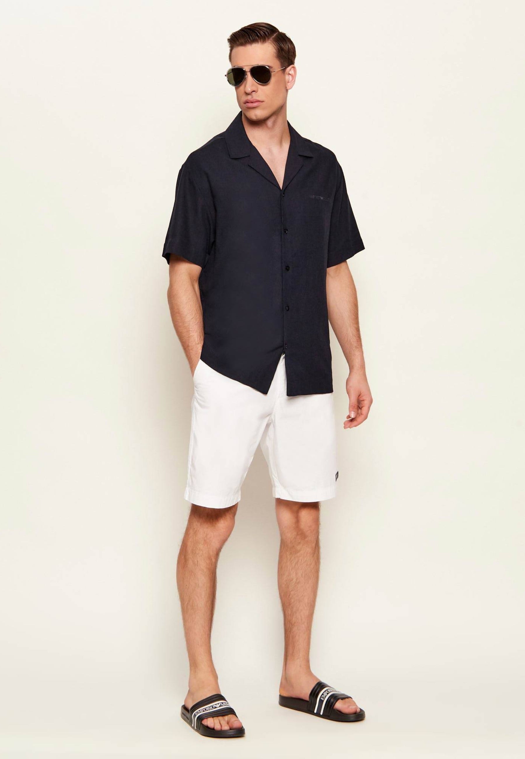 Emporio Armani Sliders Logotape in PVC 