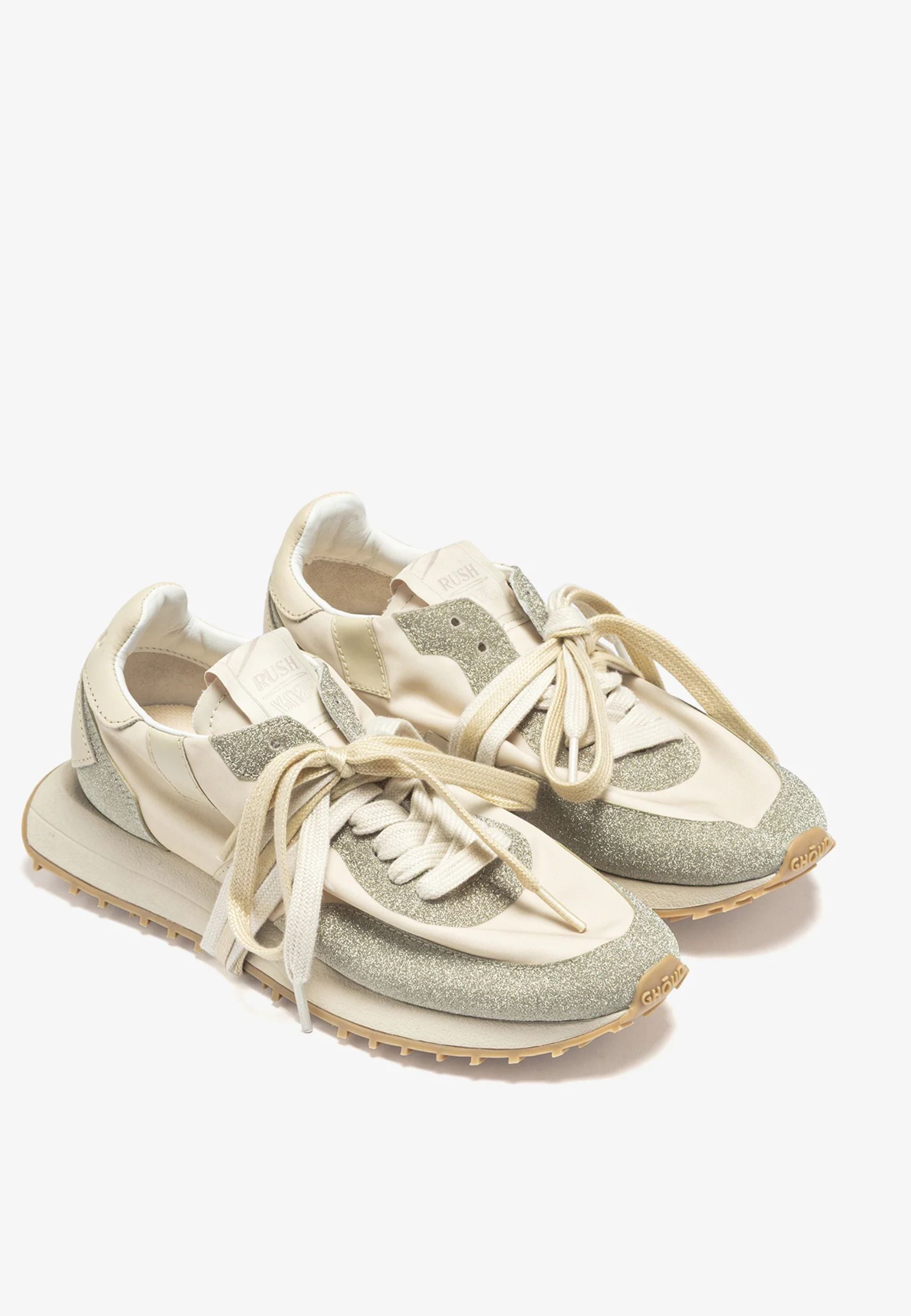 Sneakers Ghoud Rush Monoblock Bianco Glitter 