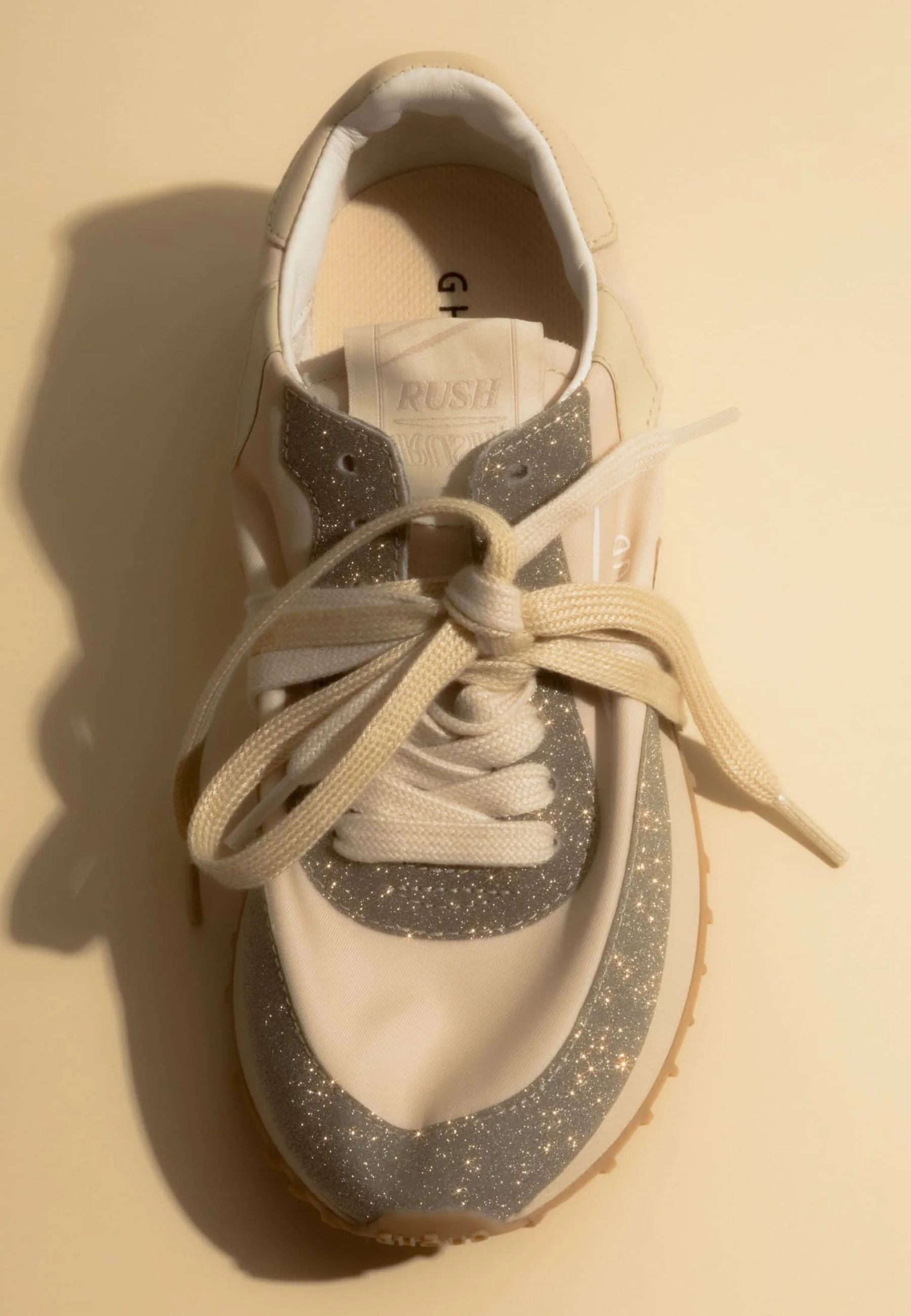 Sneakers Ghoud Rush Monoblock Bianco Glitter 