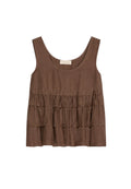 iBlues Top in Misto Seta con Balze