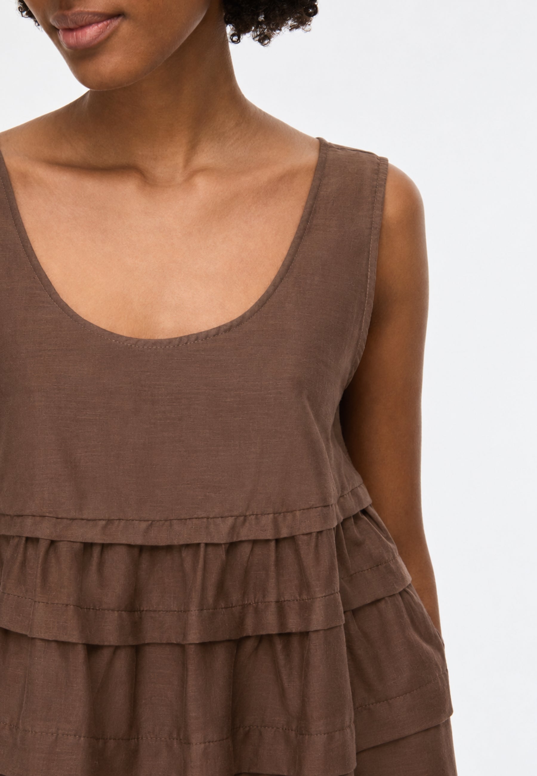 iBlues Top in Misto Seta con Balze 