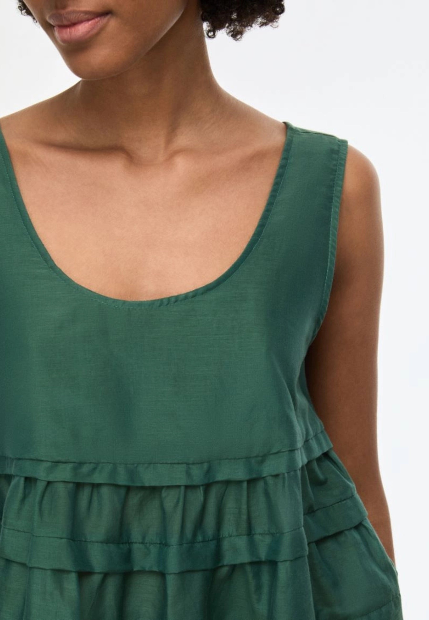 iBlues Top in Misto Seta con Balze 