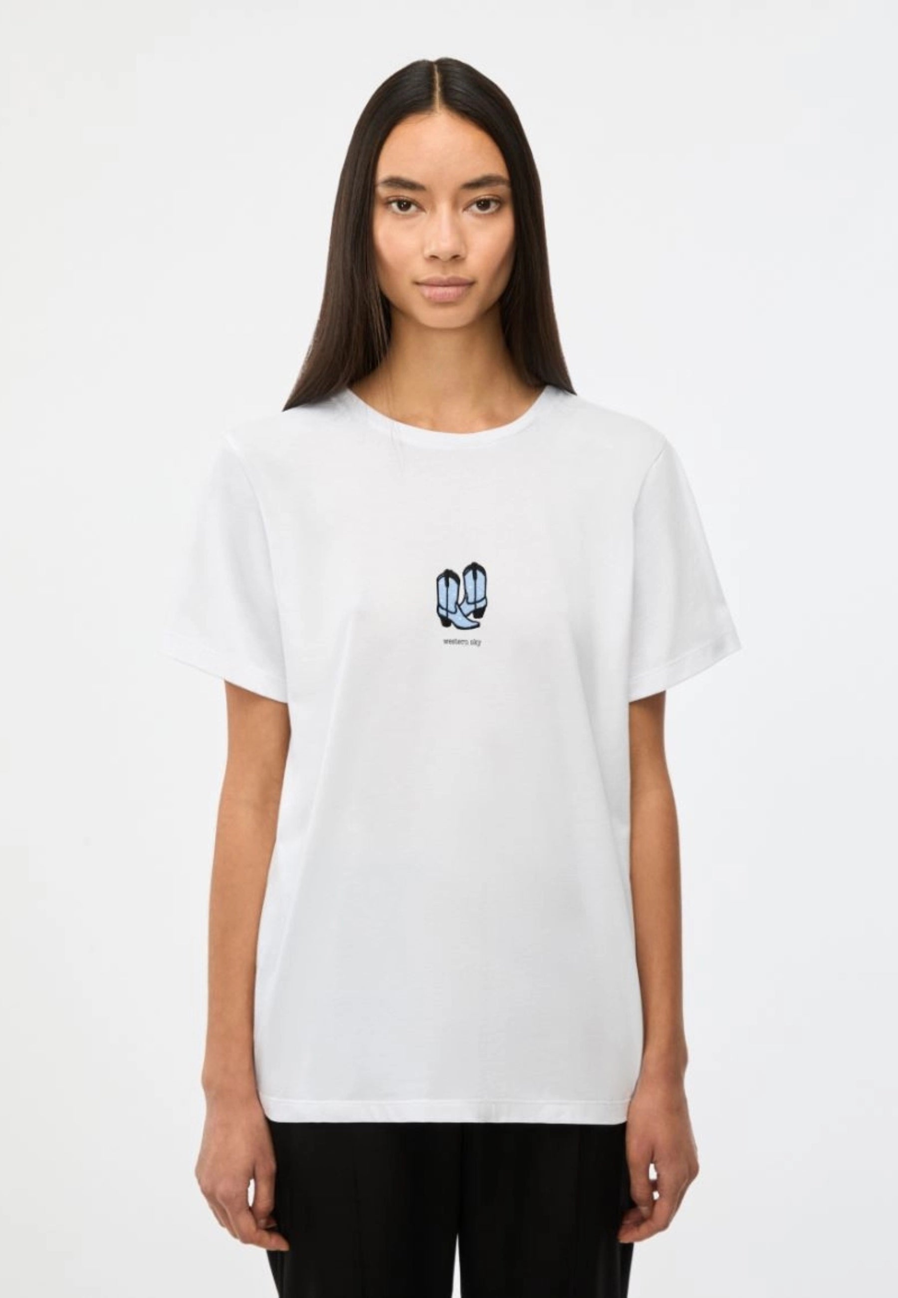 iBlues T-shirt in Cotone con Ricamo Western Sky 