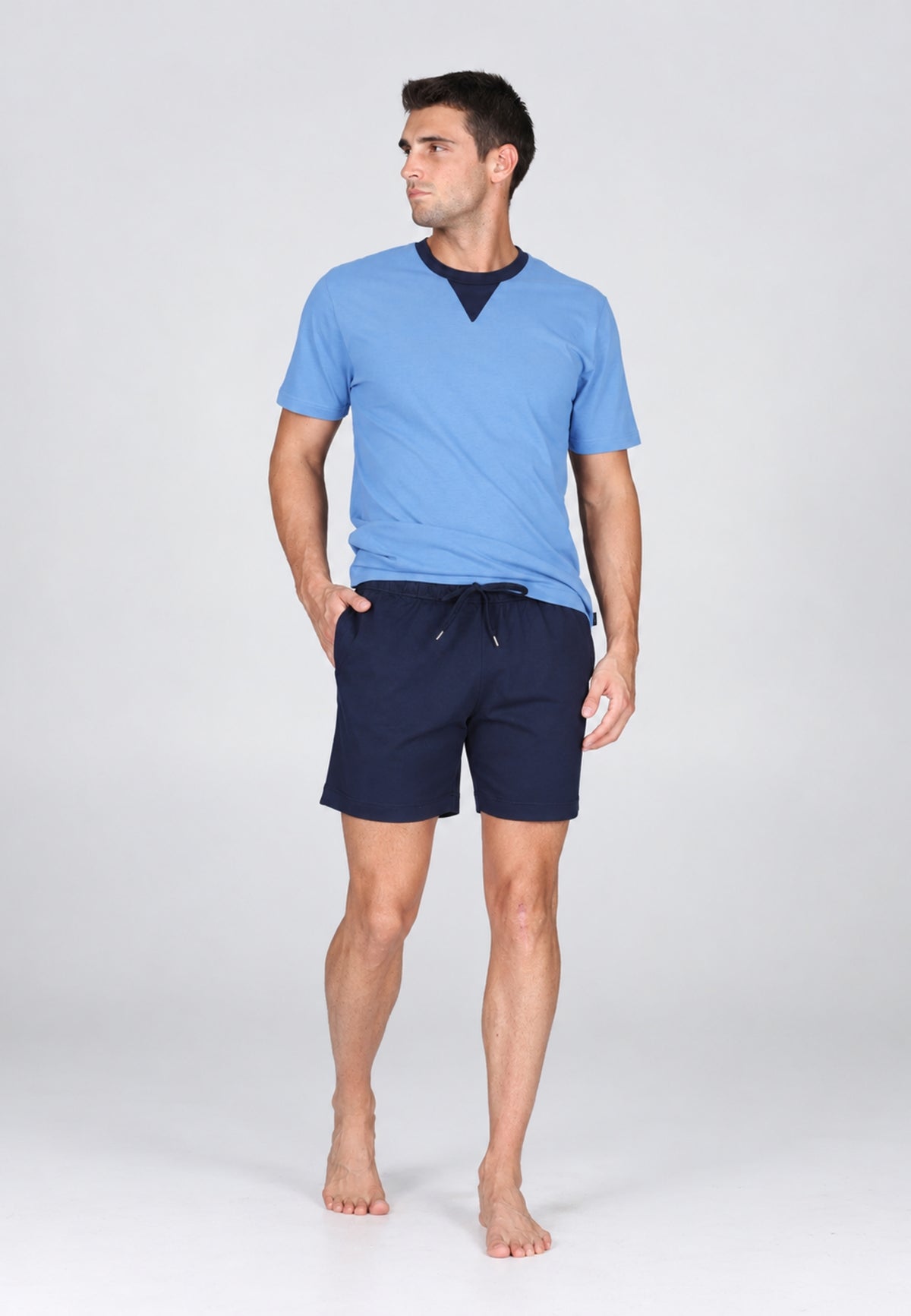 JULIPET - Pigiama Corto Uomo in Cotone Supima Fresh Cotton 