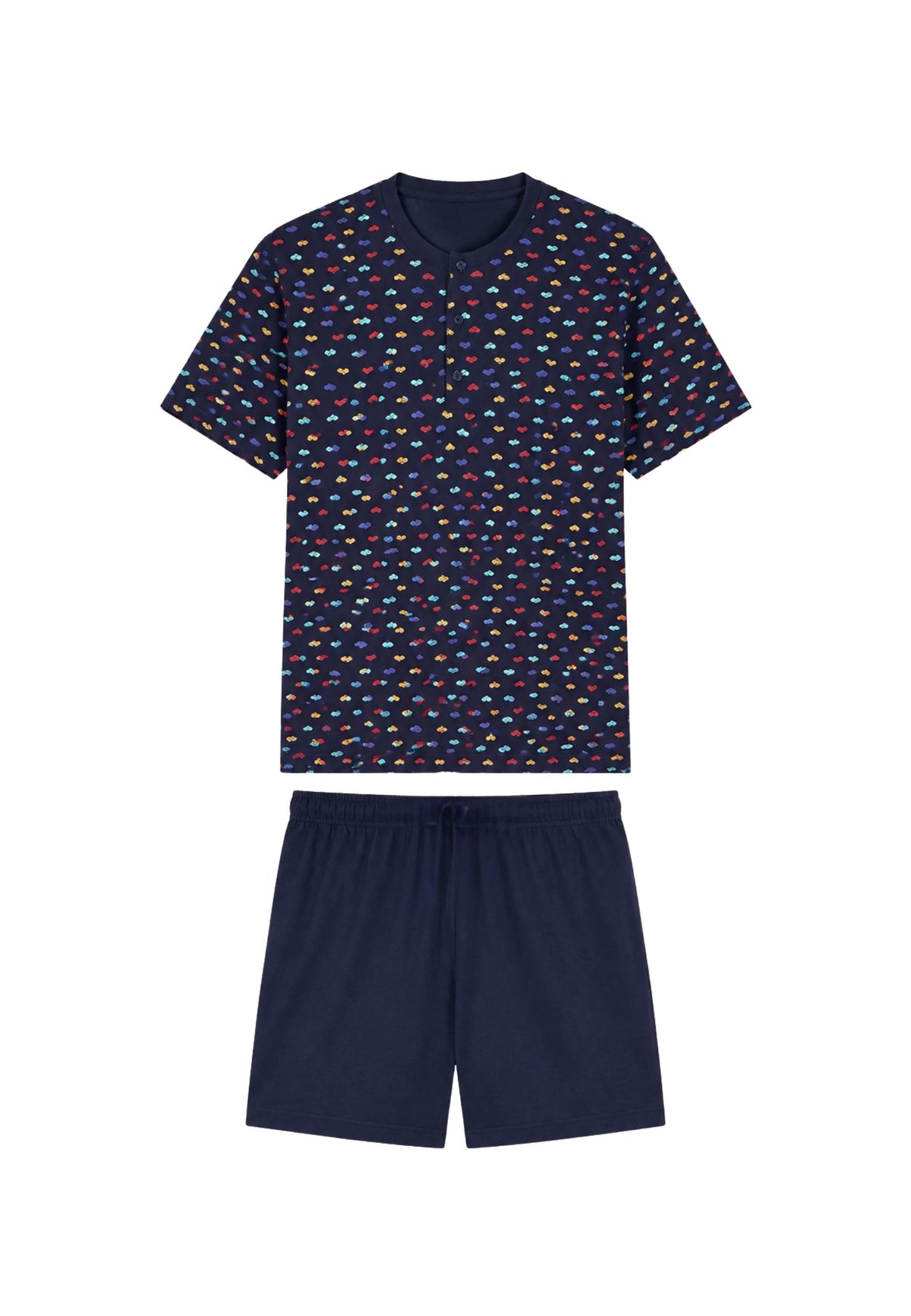 Pigiama Uomo Corto in Fresco Jersey di Cotone 