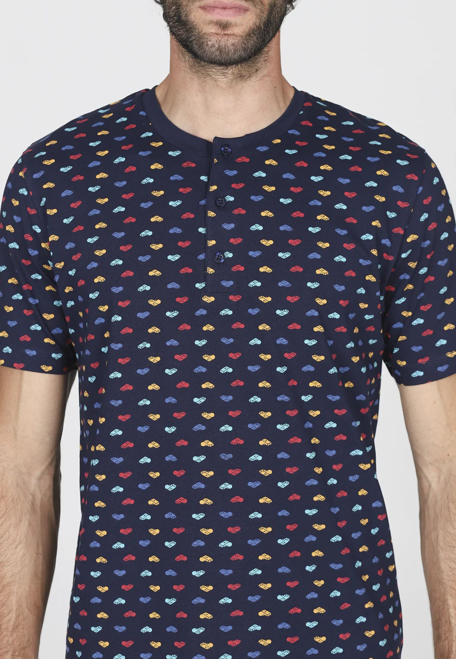 Pigiama Uomo Corto in Fresco Jersey di Cotone 