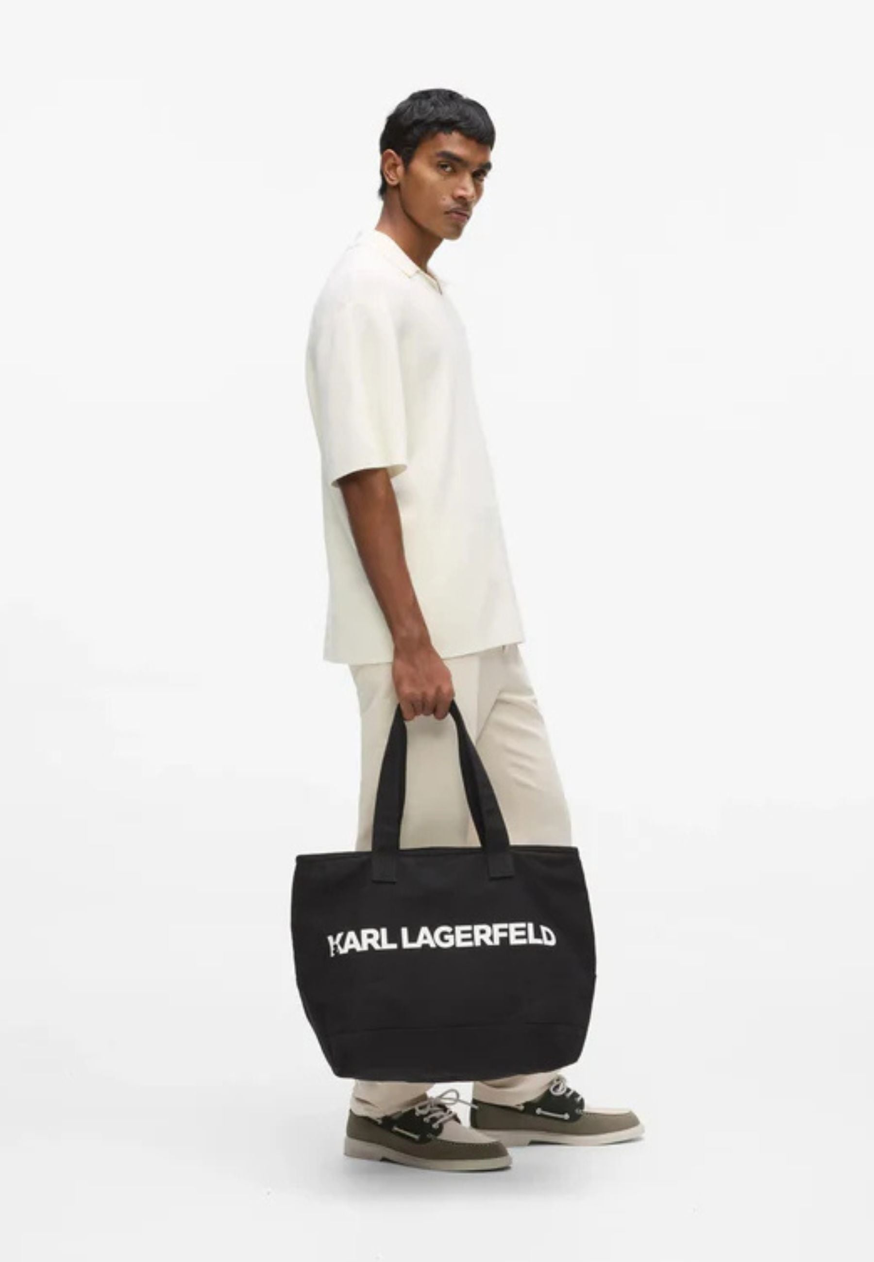 KARL LAGERFELD - Borsa Tote con Logo Extra Large 
