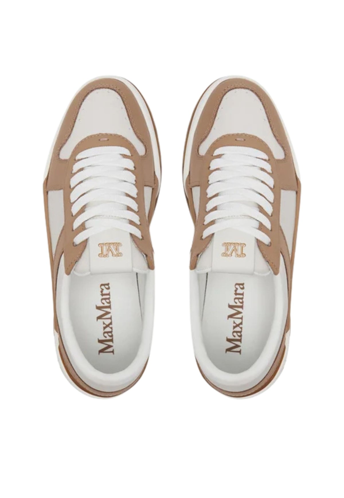 Sneakers Max Mara Chill in Pelle - Bianco e Beige 