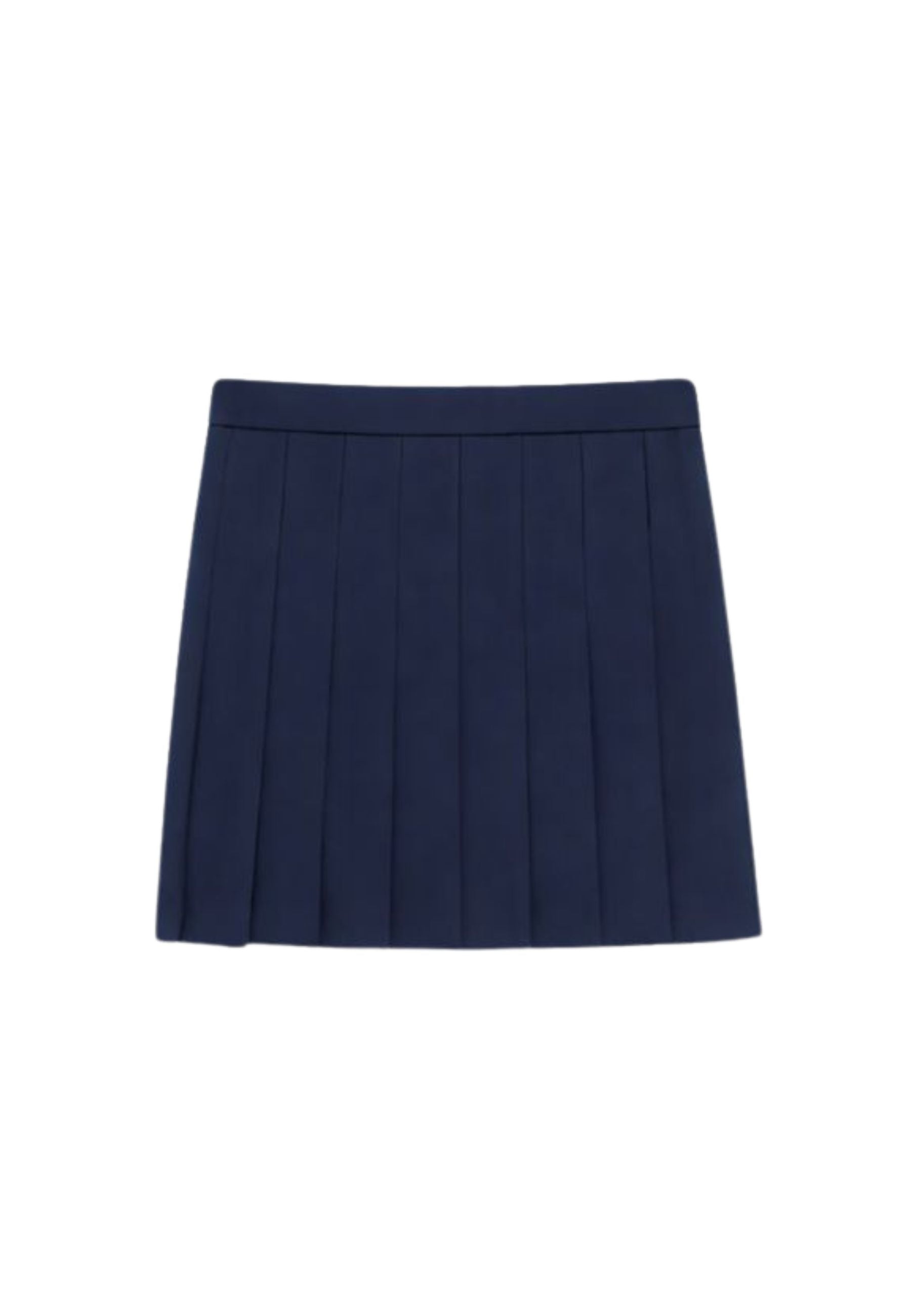 Gonna a pieghe in gabardina 