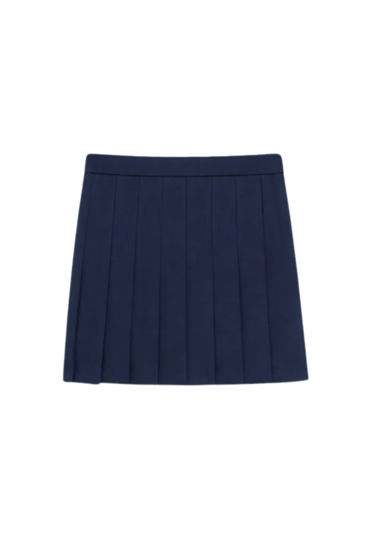 Gonna a pieghe in gabardina 