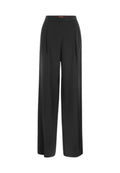 Hose Attila aus schwarzem Envers-Satin