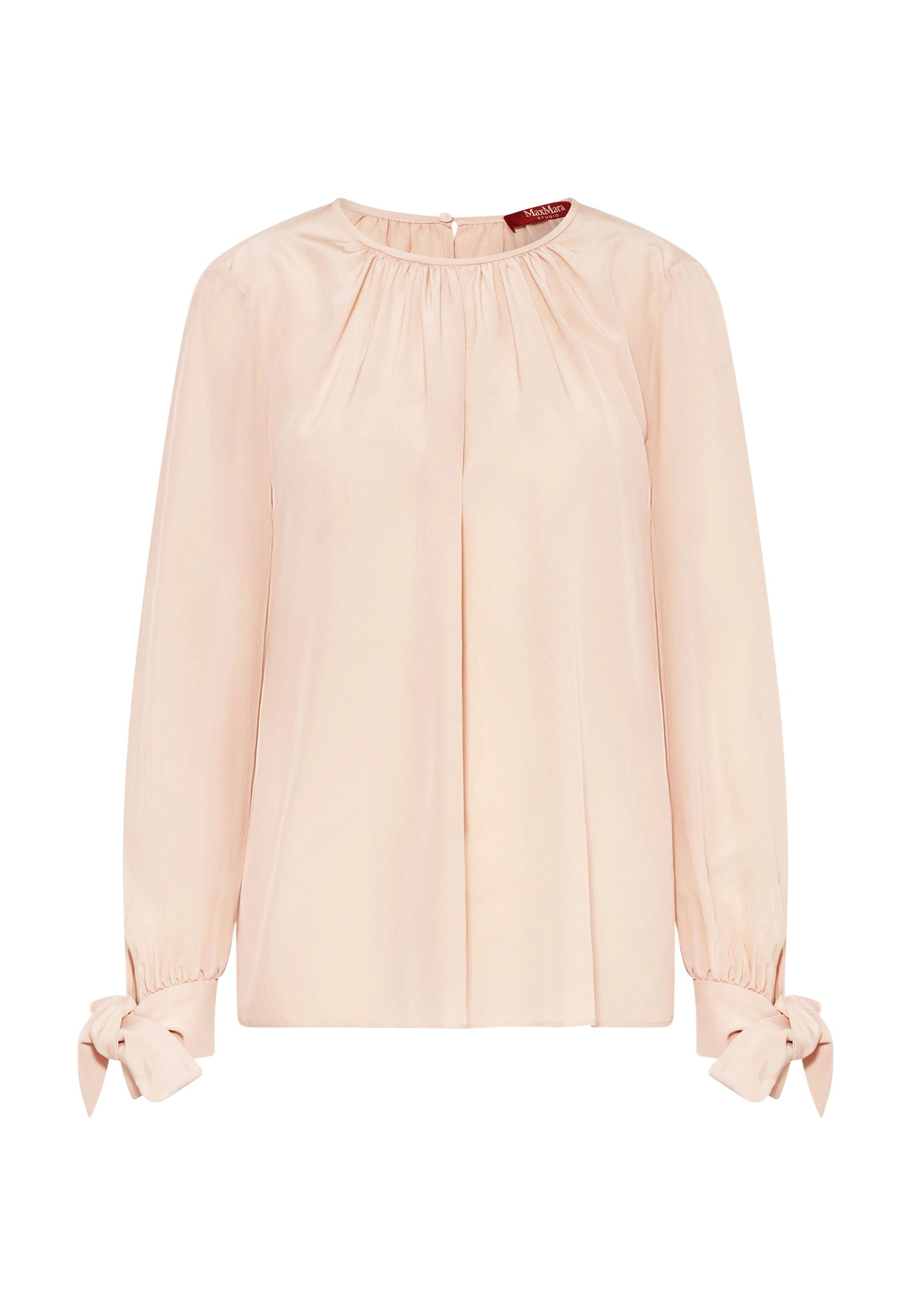 Max Mara Studio - Blusa in seta con fiocchi ai polsi 