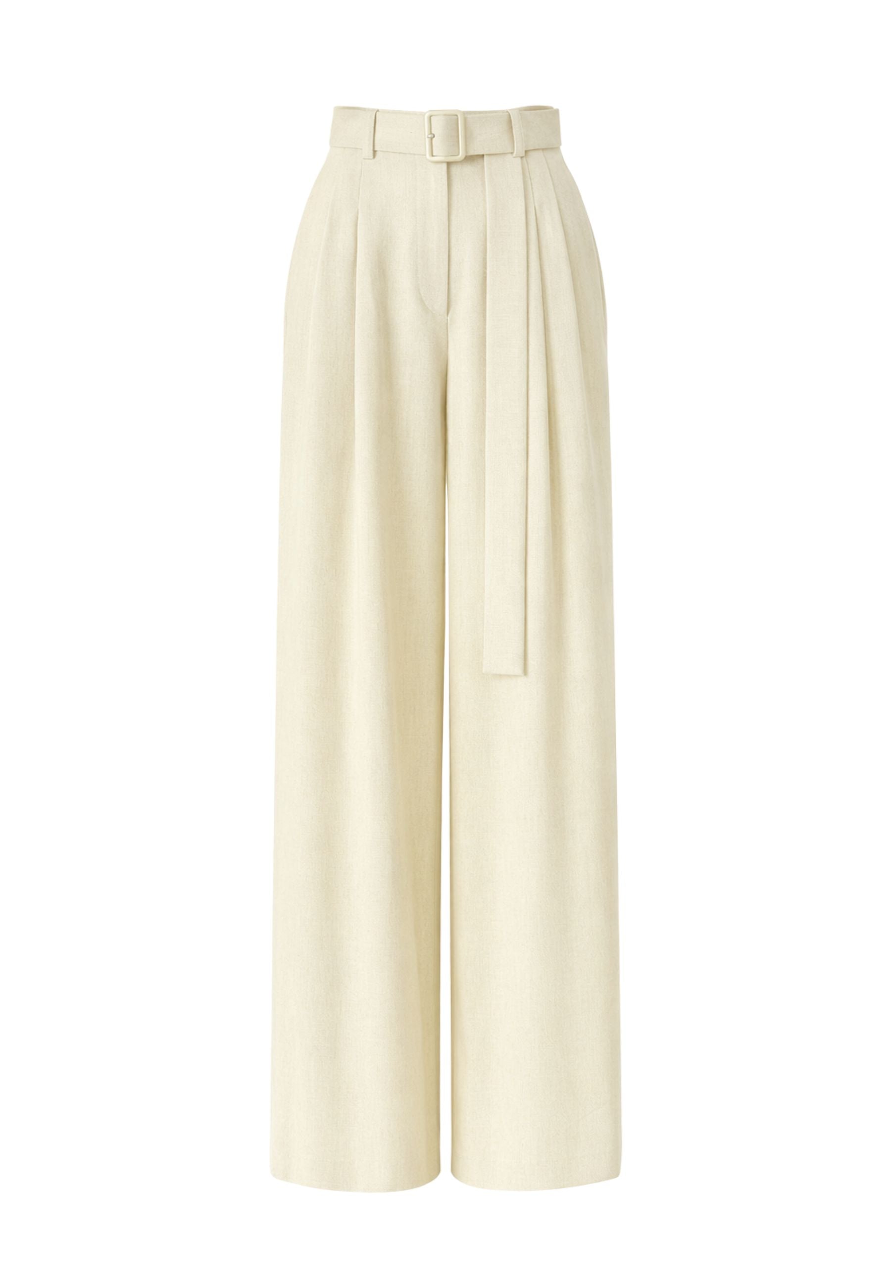 Max Mara Studio - Pantalone wide leg in lino 