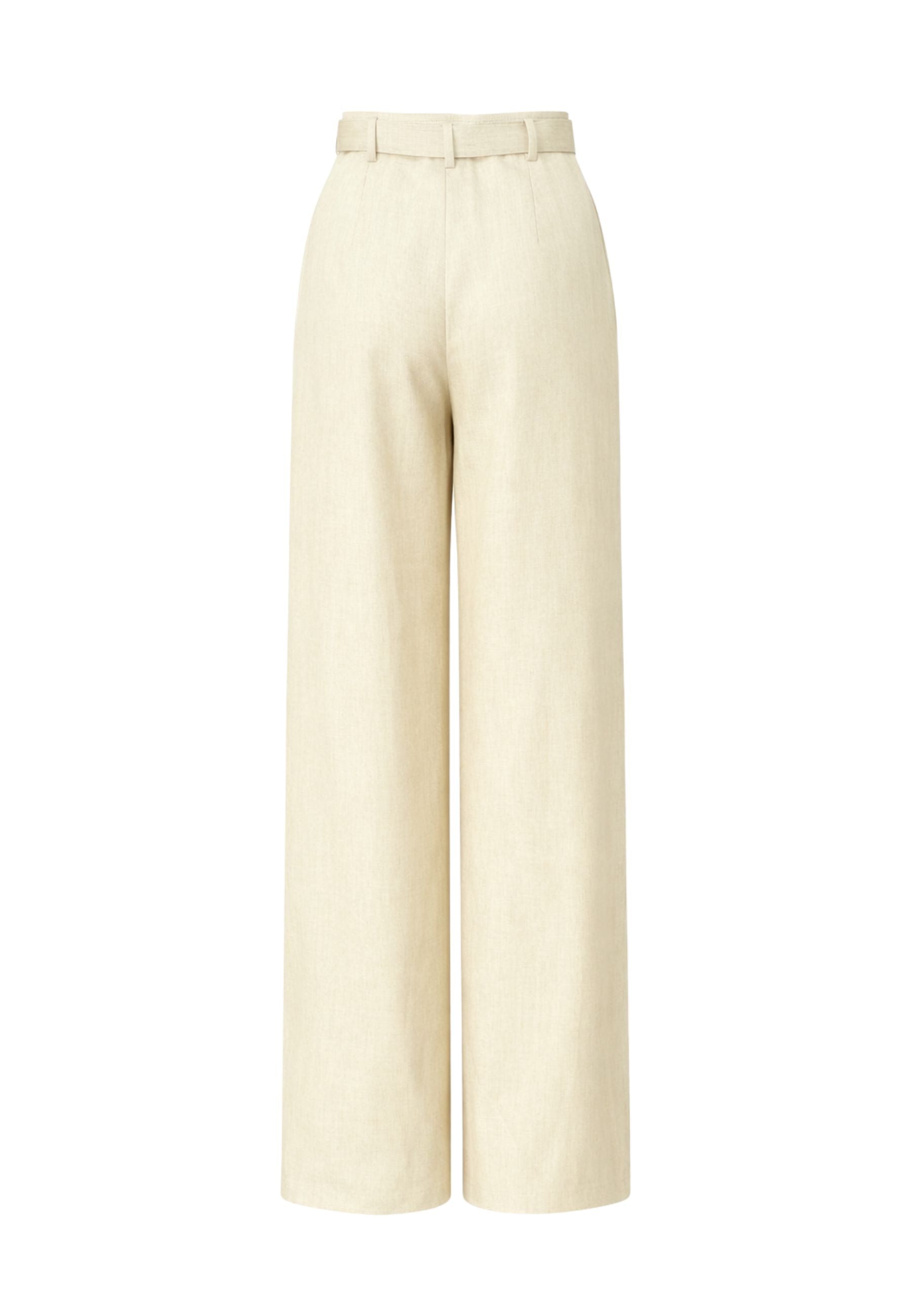 Max Mara Studio - Pantalone wide leg in lino 