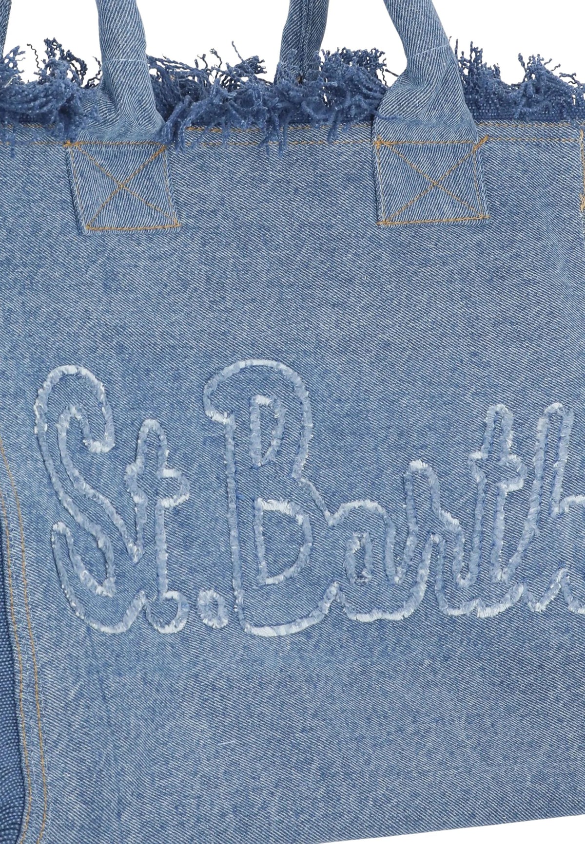 Borsa Vanity Patch Denim in tela di cotone 
