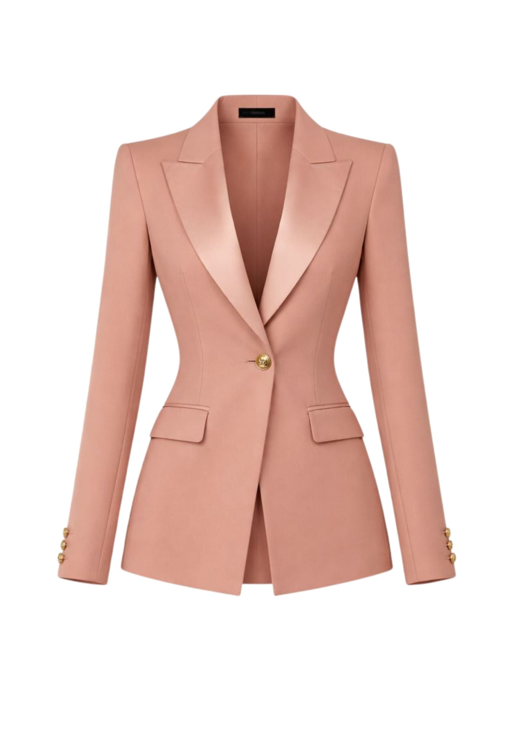 Giacca monopetto in tessuto tecnico con dettagli cut-out sul retro 