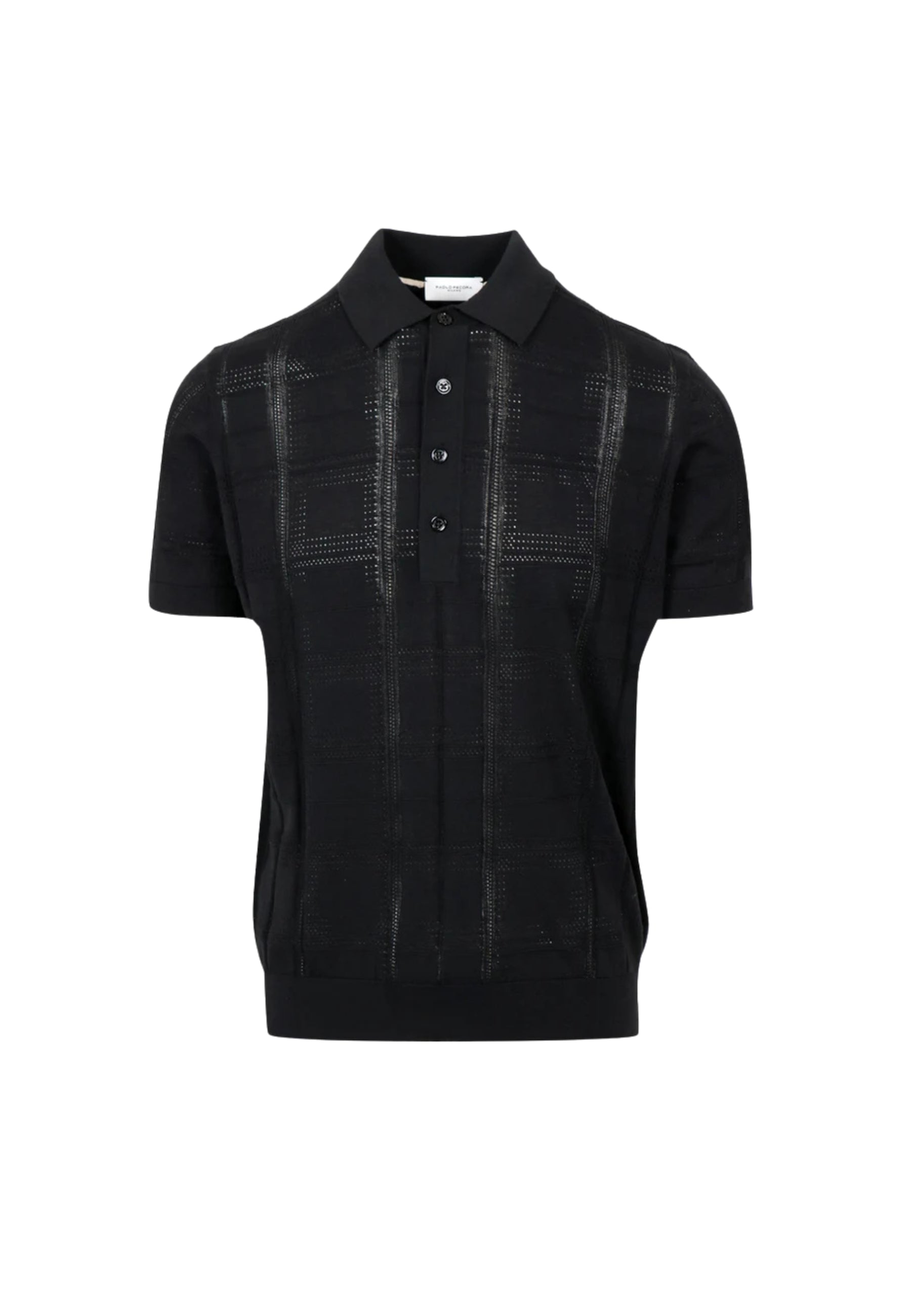 Paolo Pecora Polo in maglia microtraforata 