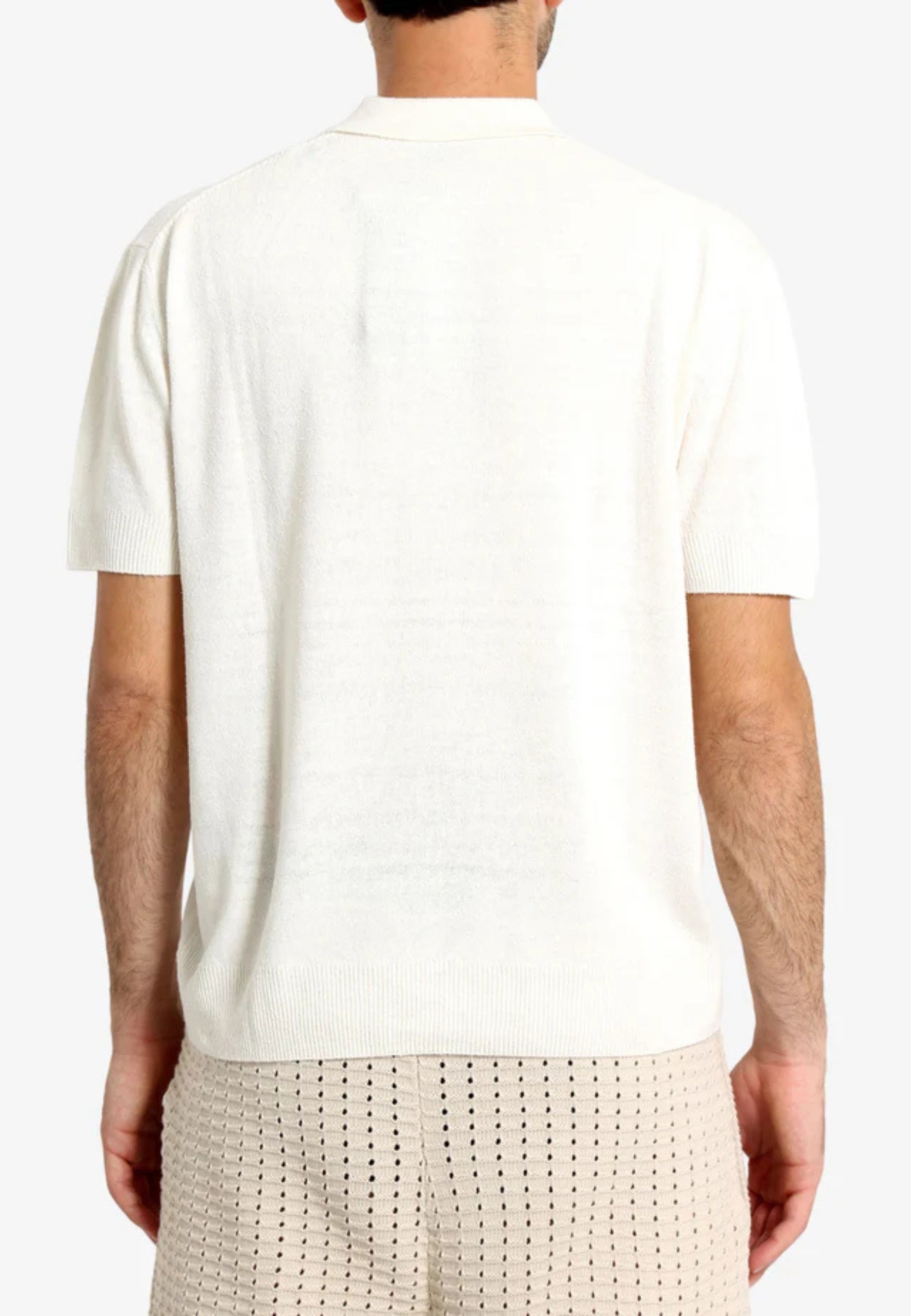 Paolo Pecora Polo in maglia effetto spugna 
