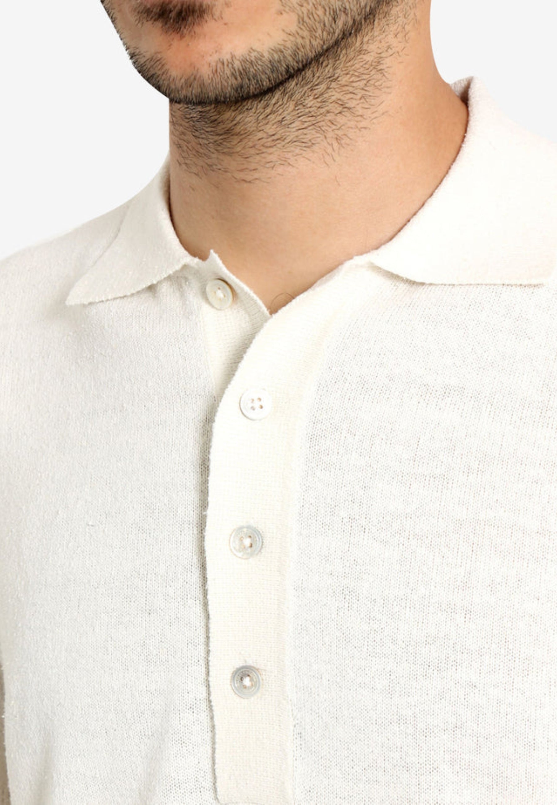 Paolo Pecora Polo in maglia effetto spugna 