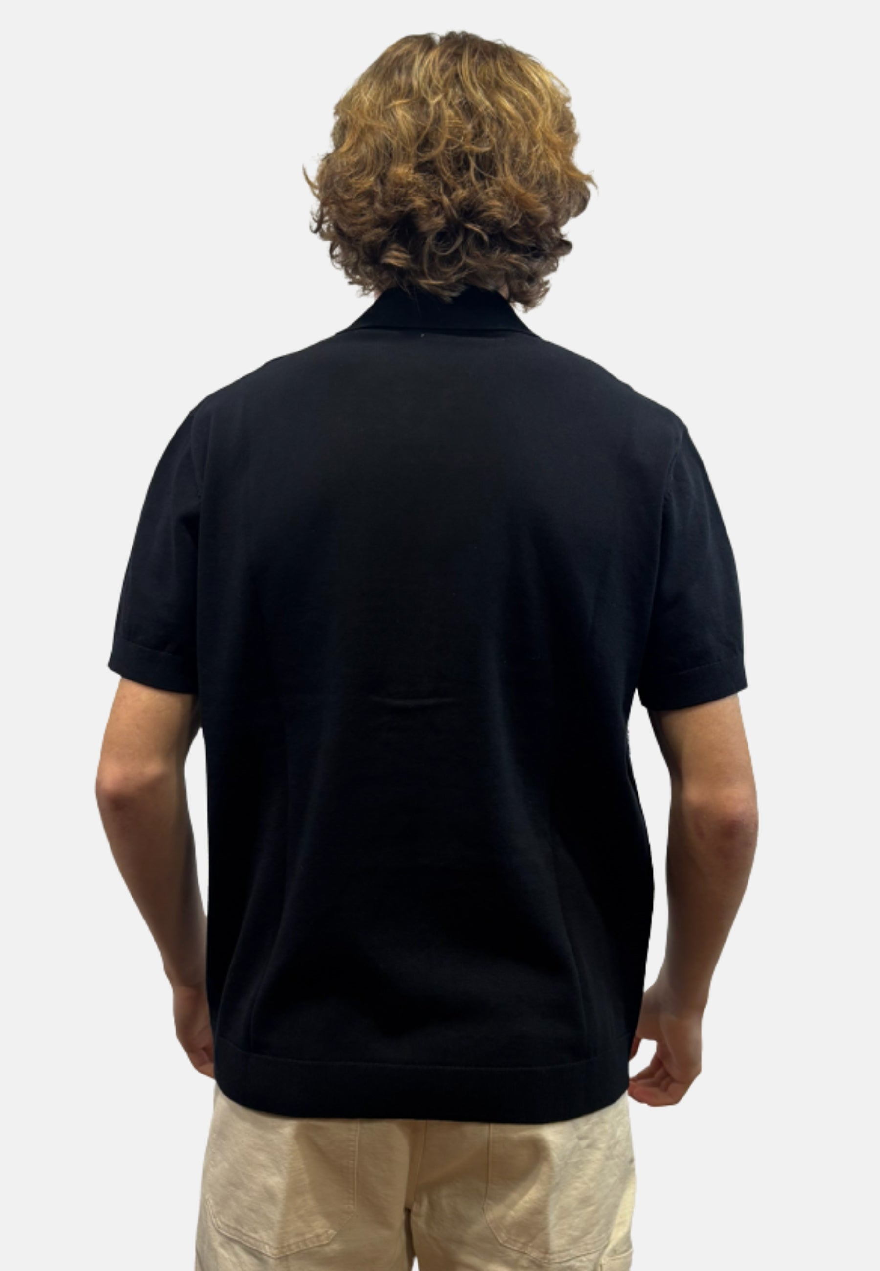 Paolo Pecora Polo in maglia effetto spugna 
