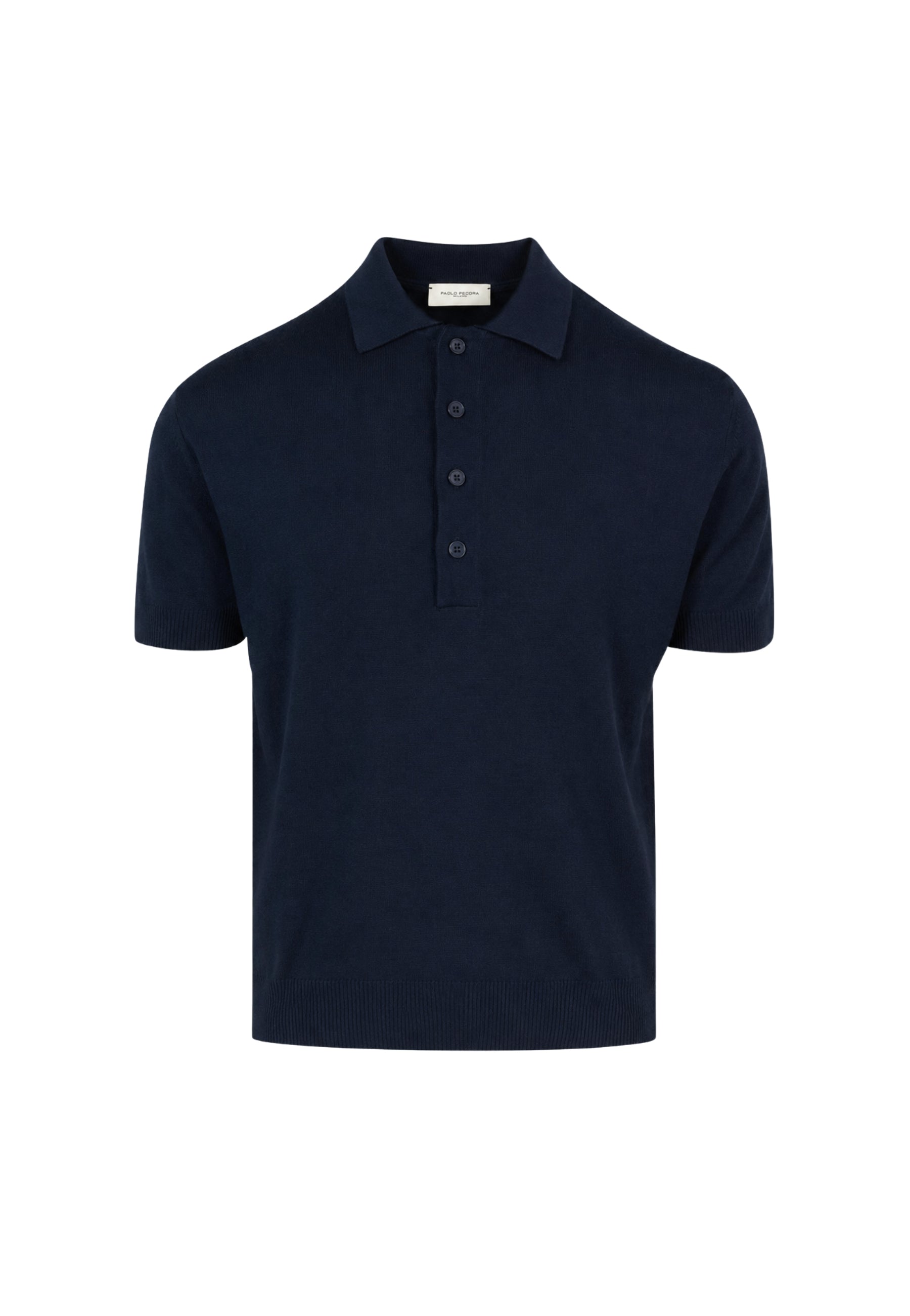 Paolo Pecora Polo in maglia effetto spugna 