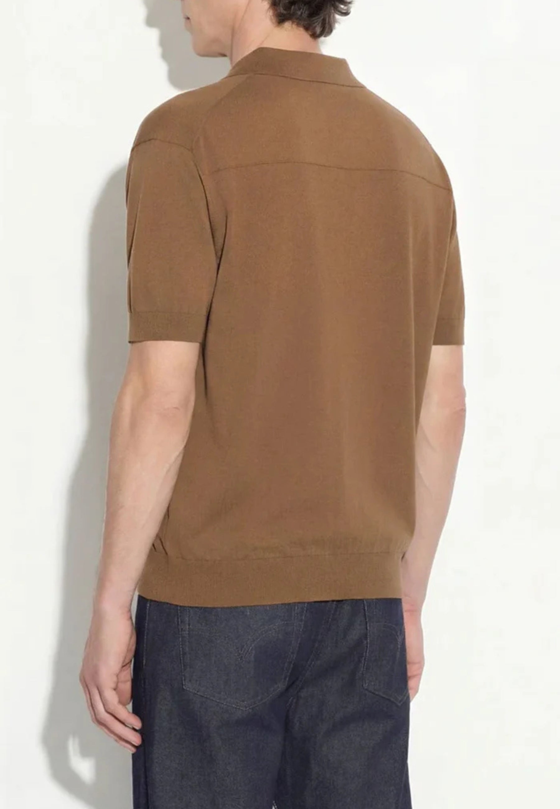 Paolo Pecora Polo Loose Fit con collo aperto 