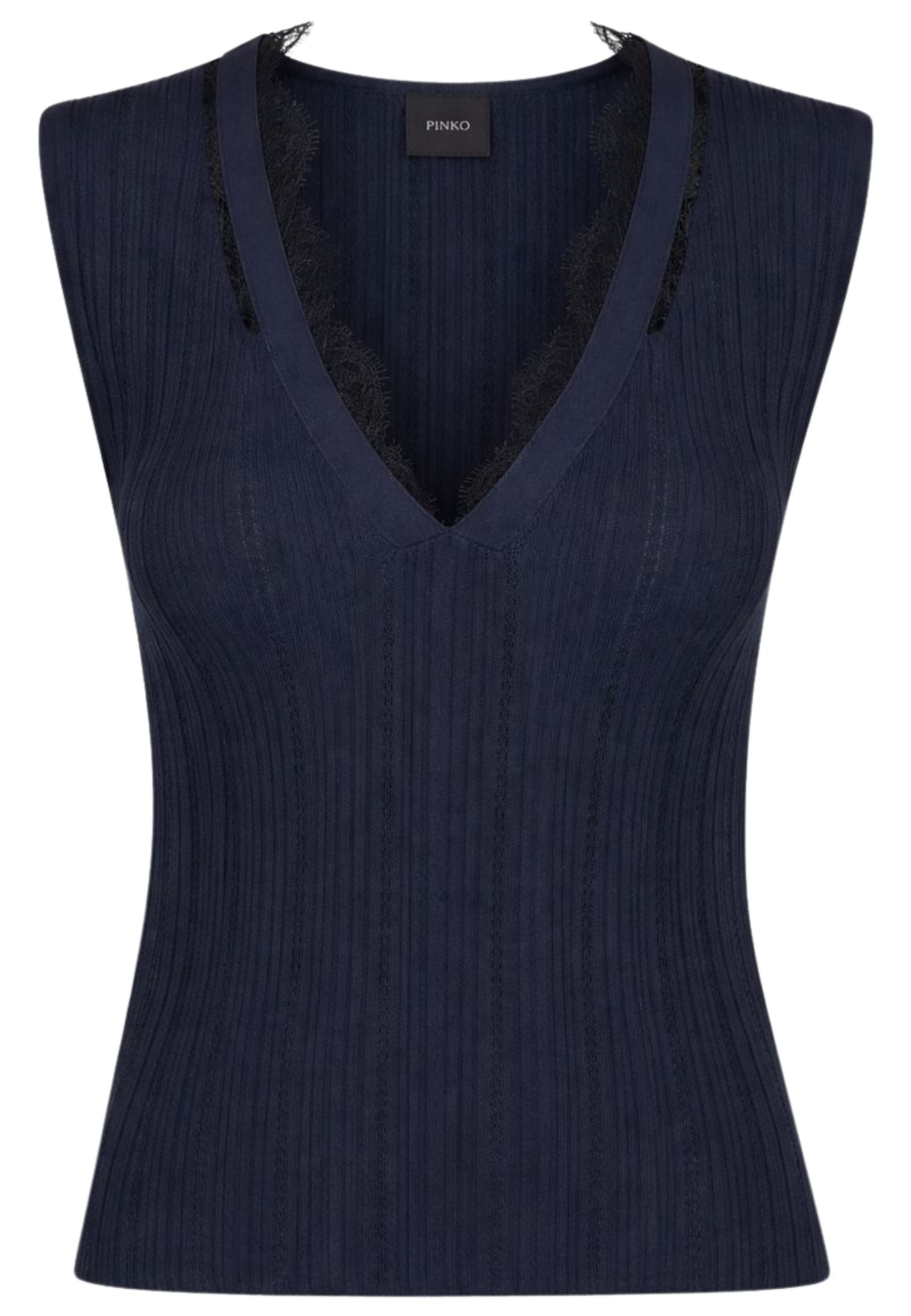 Top PINKO Montanaia in maglia traforata 