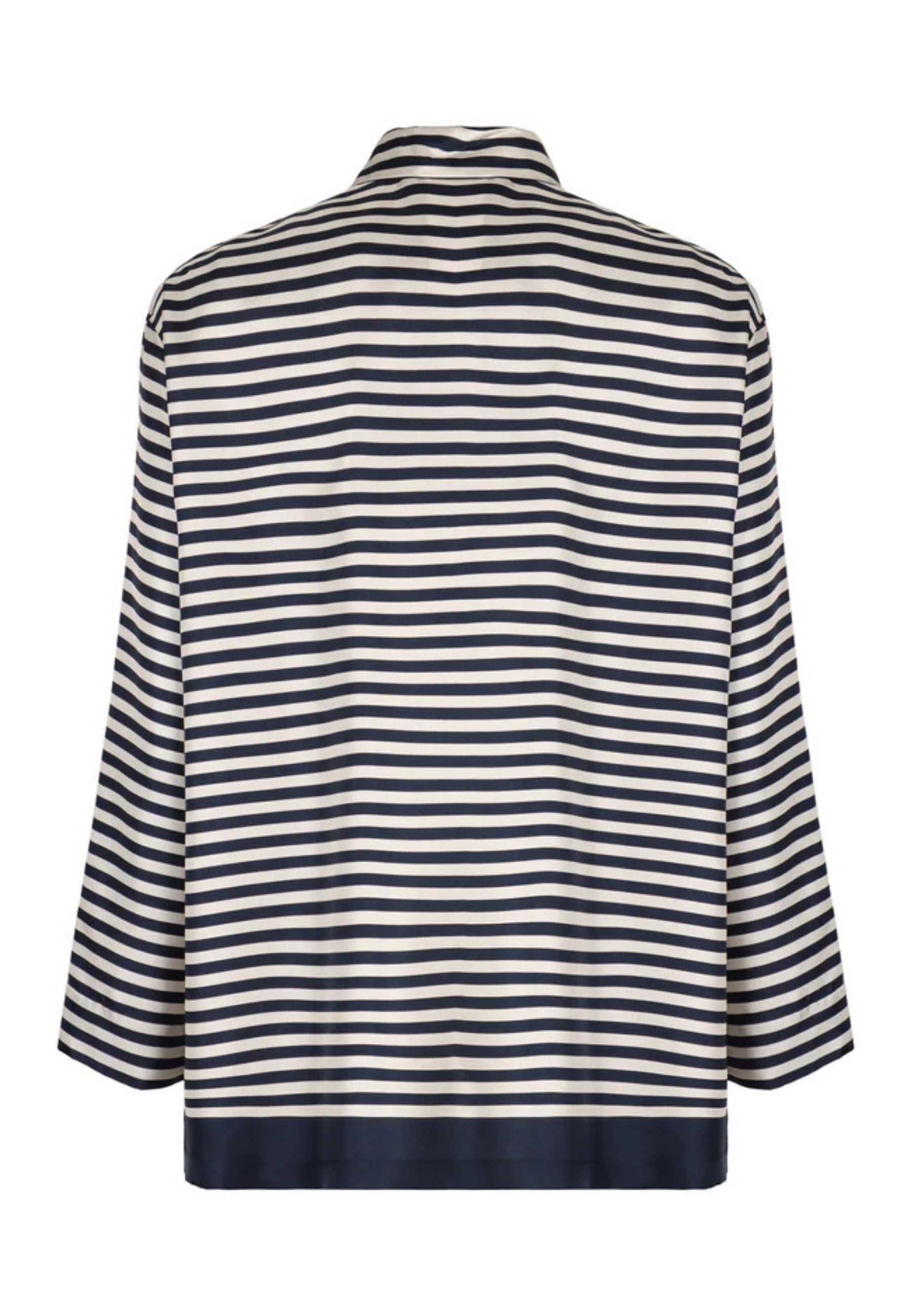 Camicia Maya in seta stampata a righe 