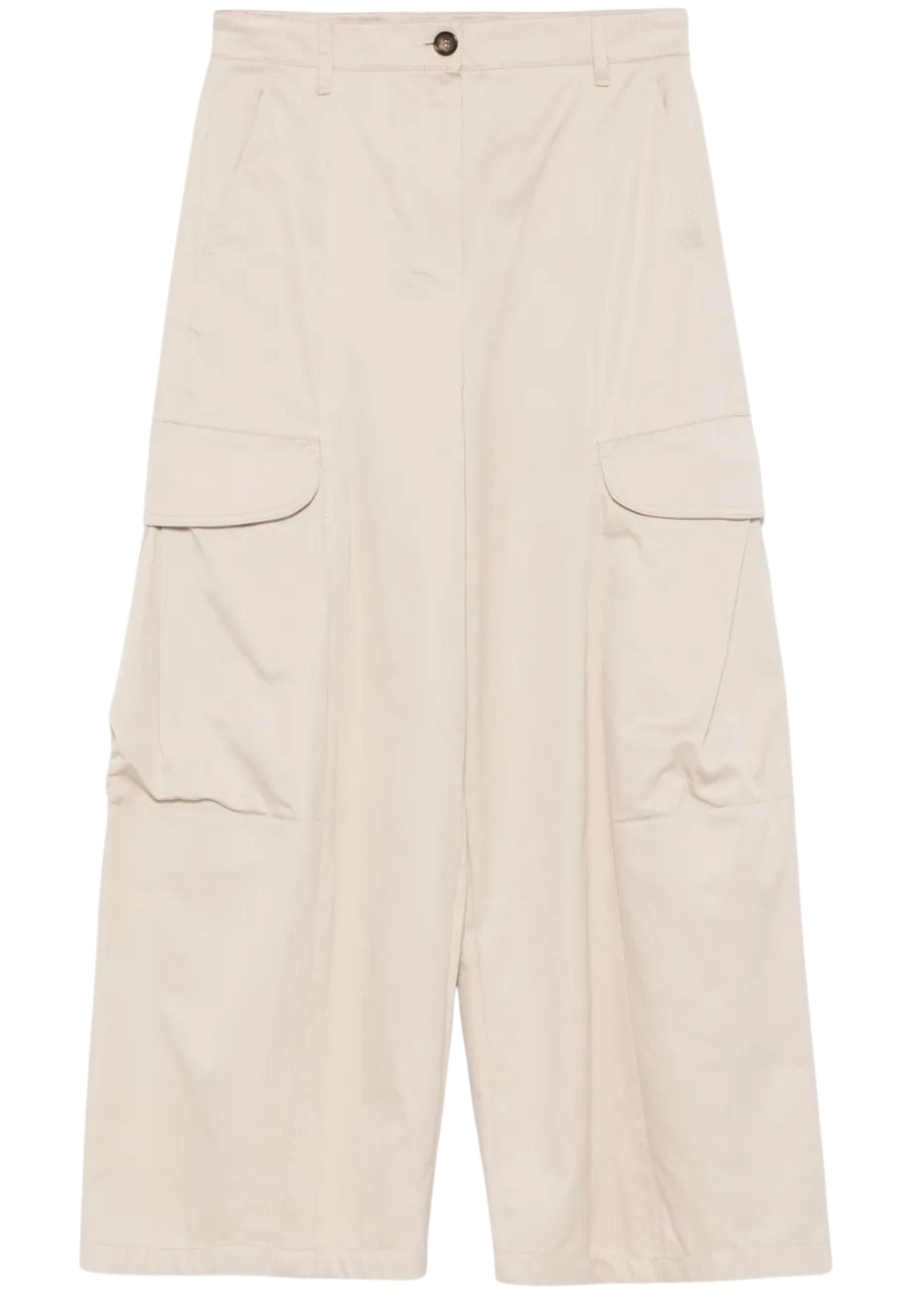 'S Max Mara - Pantaloni Rosatea in Cotone Beige Archivio 