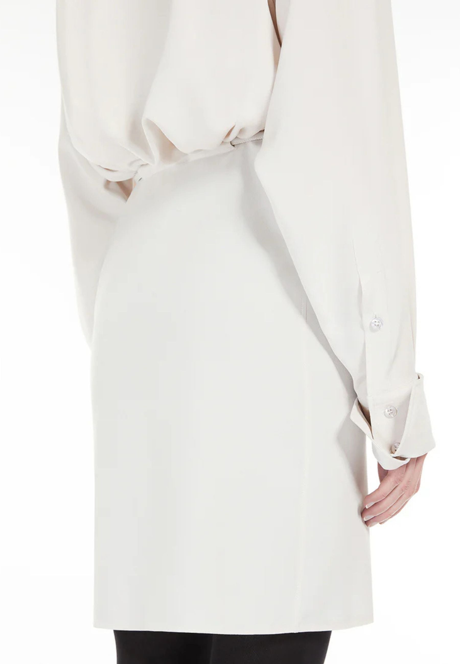 Sportmax - Abito camicia oversize in seta elasticizzata 
