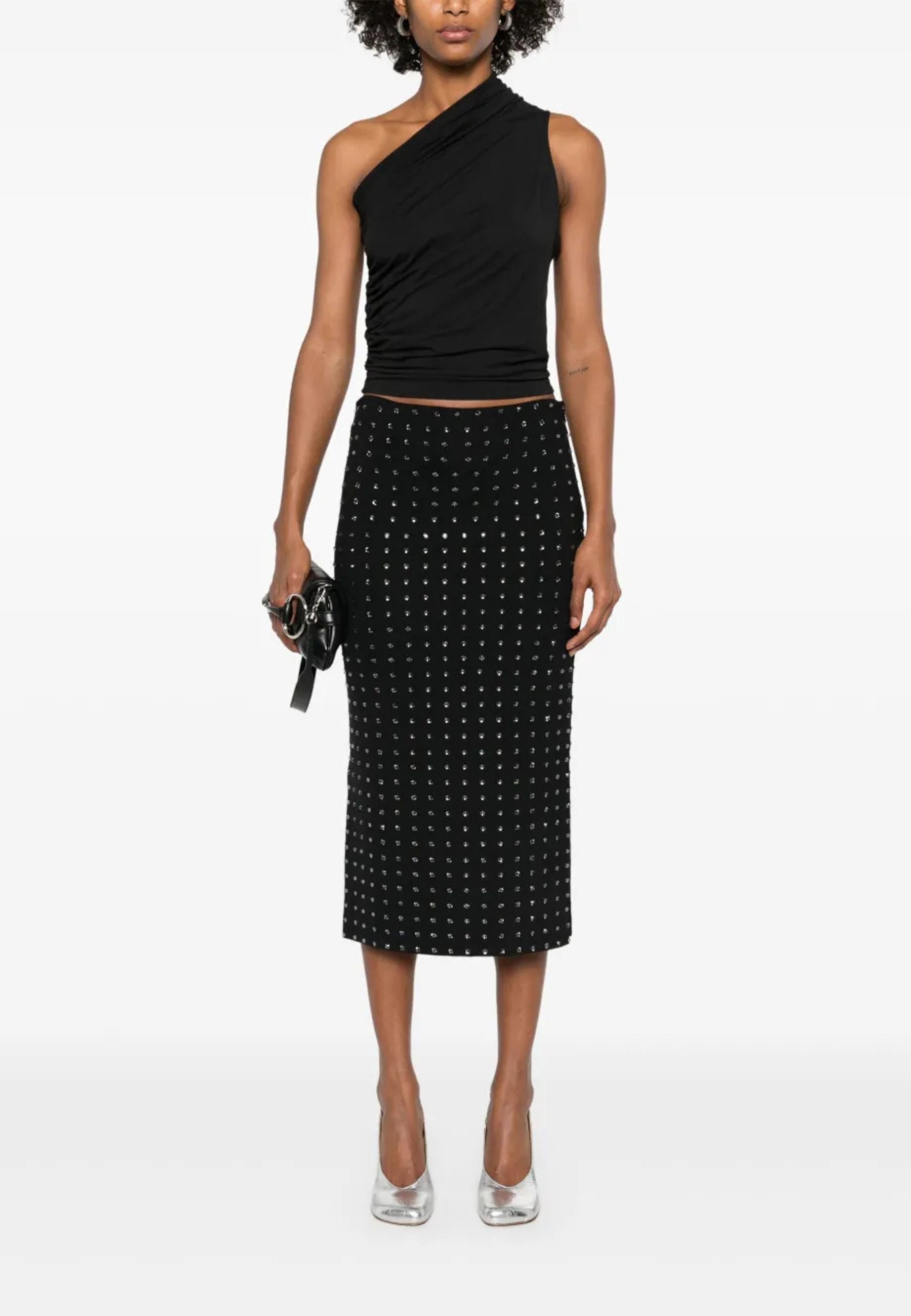 Sportmax - Gonna midi con cristalli 