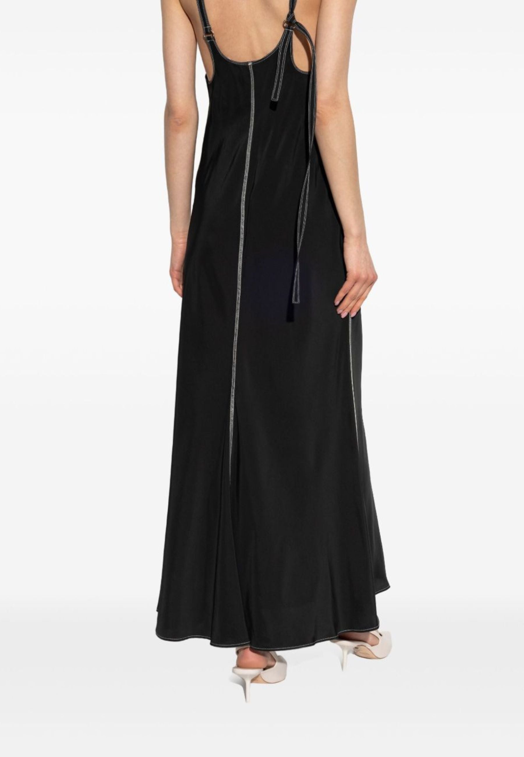 Sportmax - Abito Unione in viscosa nero 