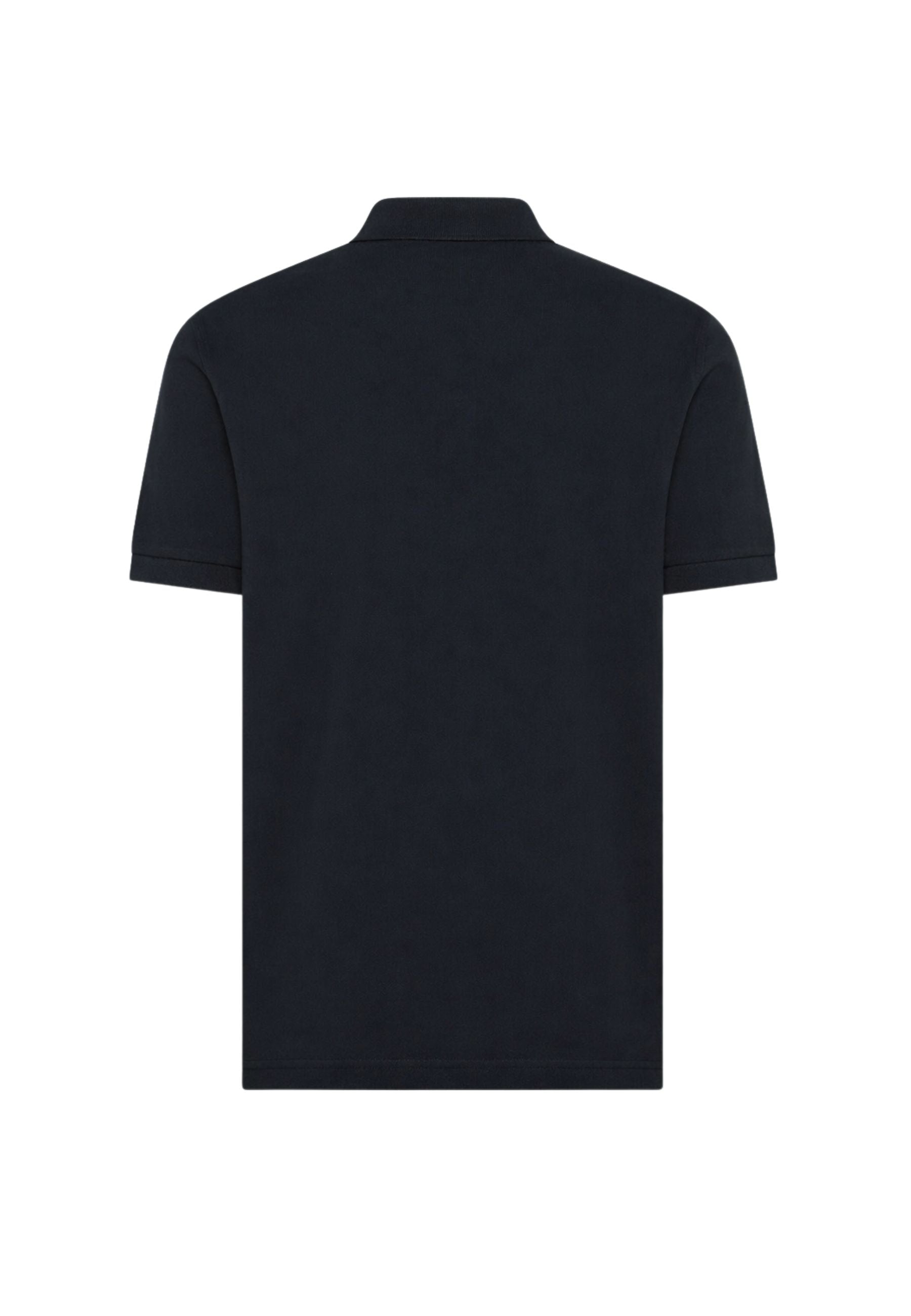 Polo in cotone blu navy con dettagli a contrasto 