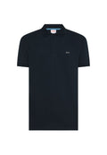 Polo in cotone blu navy con ricamo logo