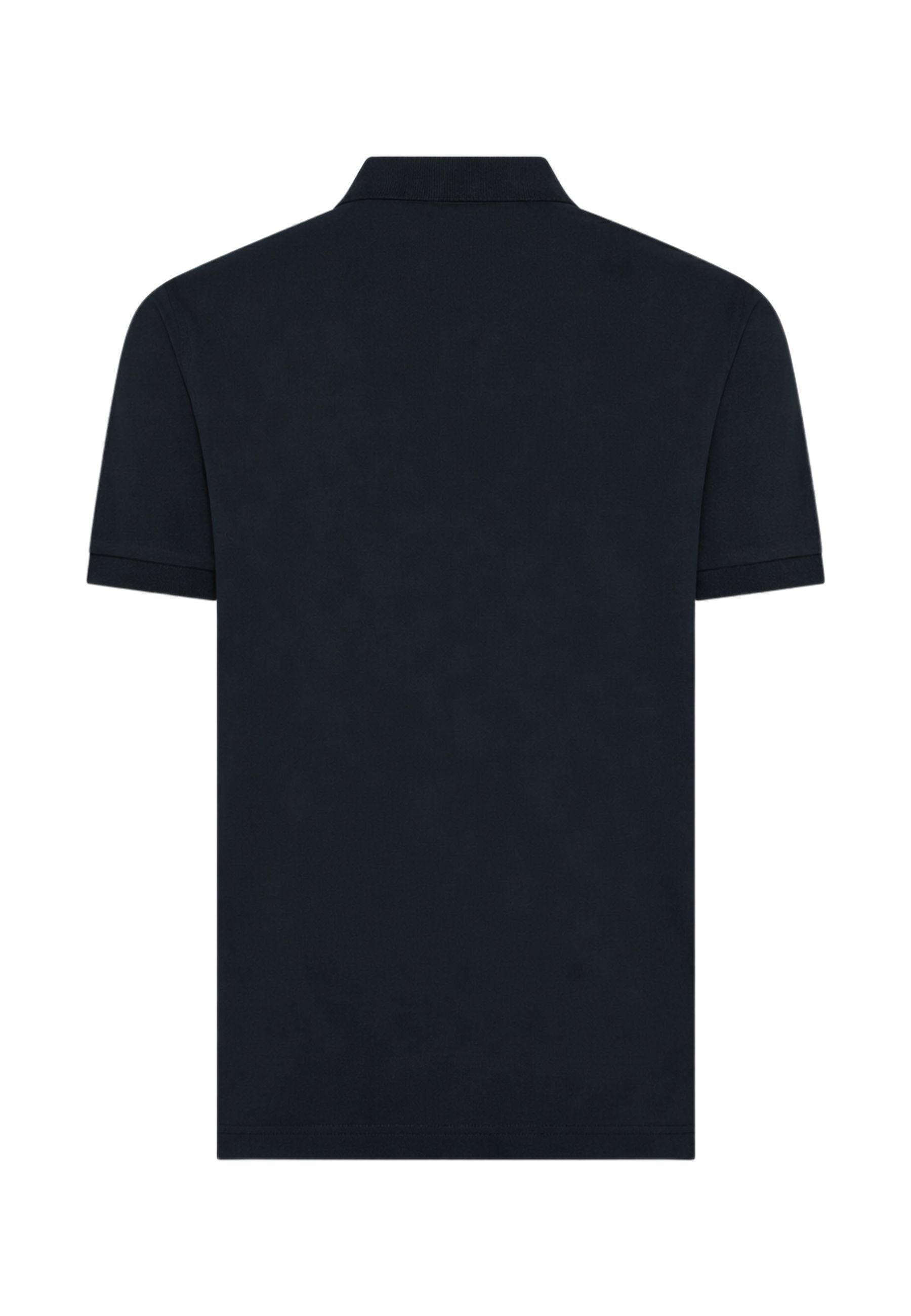 Polo in cotone blu navy con ricamo logo 