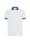 Polo SUN68 in cotone stretch con profili a contrasto