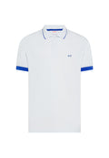 Polo SUN68 in cotone stretch con profili a contrasto