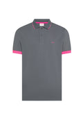 Polo SUN68 in cotone stretch con profili a contrasto