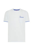 T-shirt in piquet di cotone bianco