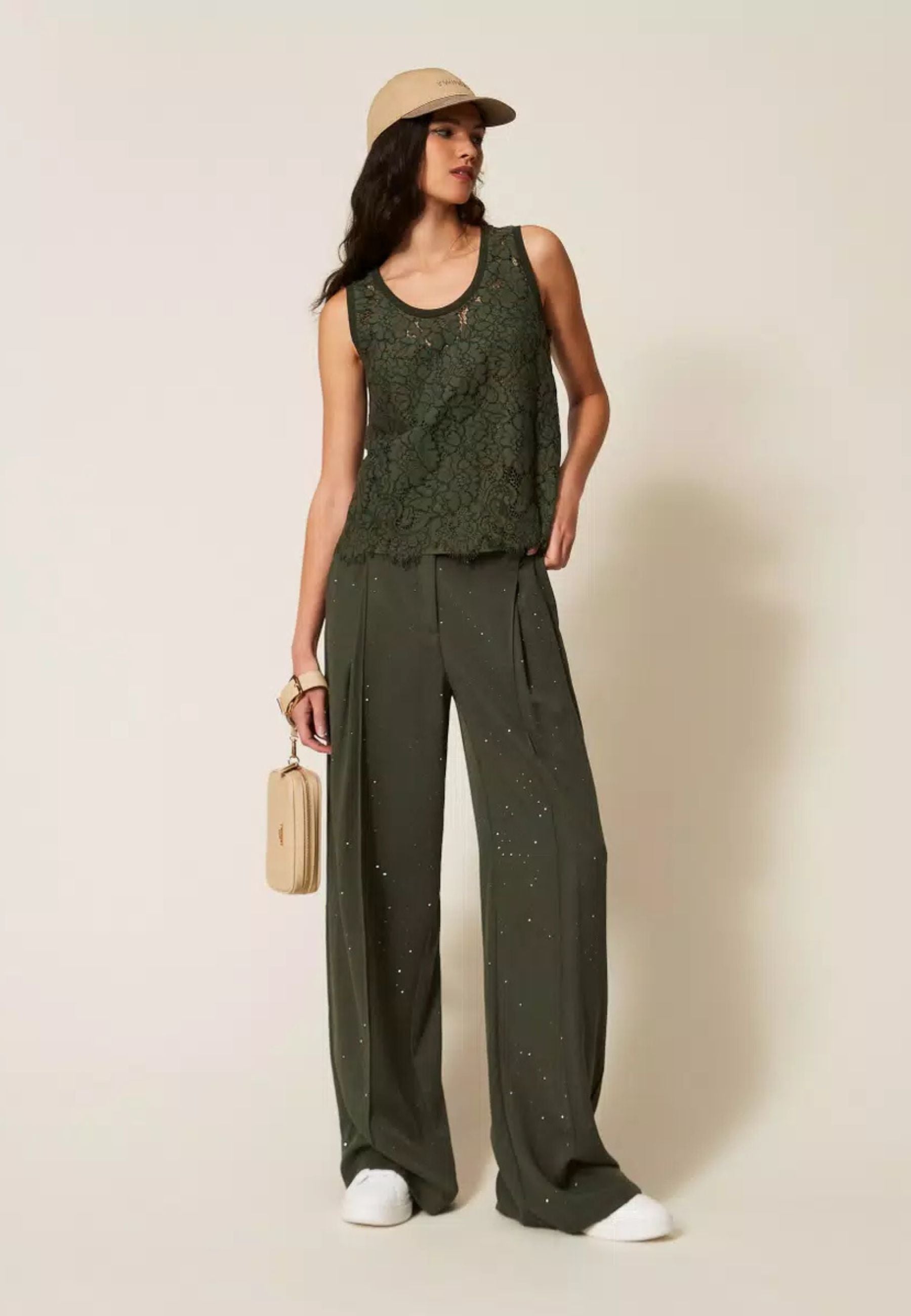 Twinset Milano - Top in pizzo rébrodé 