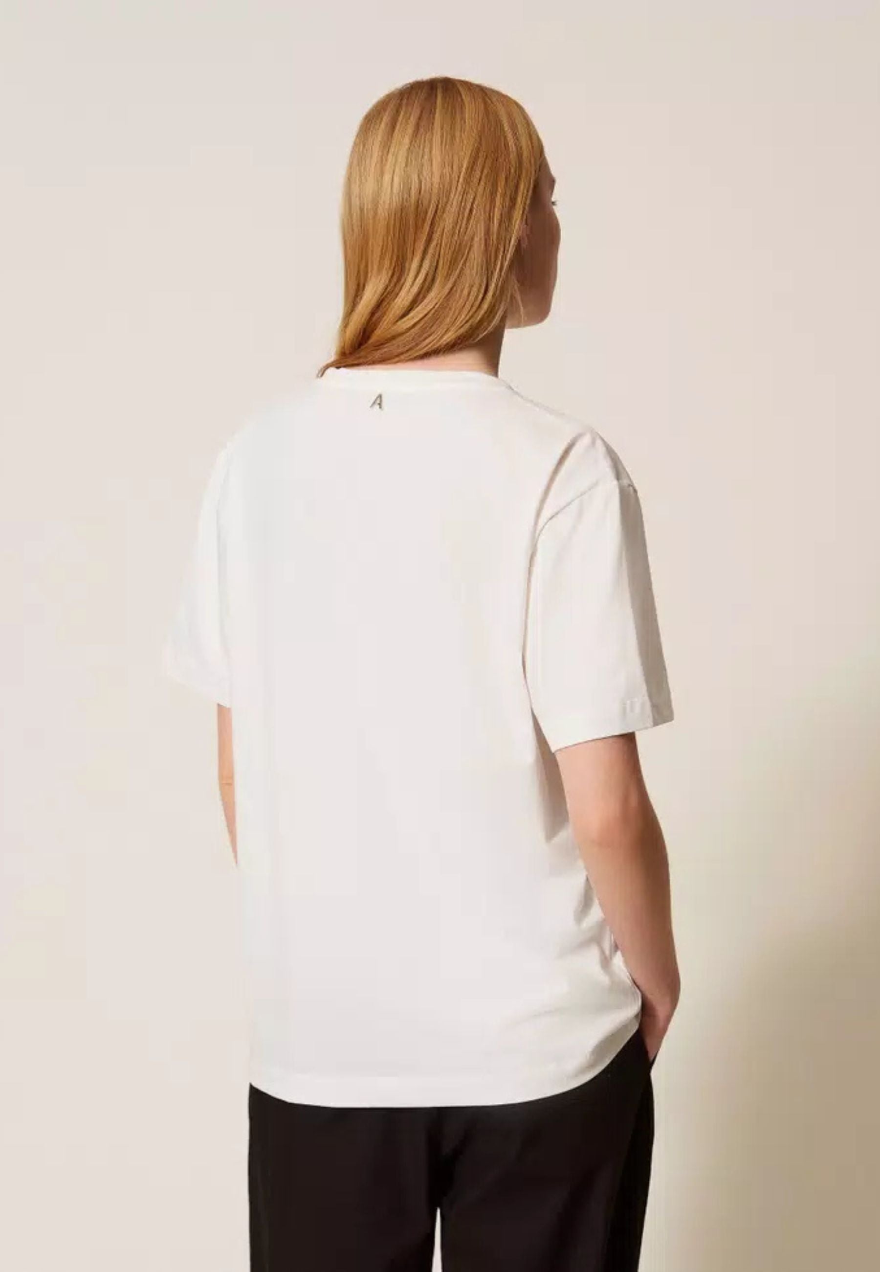 T-shirt con stampa e strass Actitude 