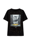 T-Shirt mit Print und Strasssteinen Actitude